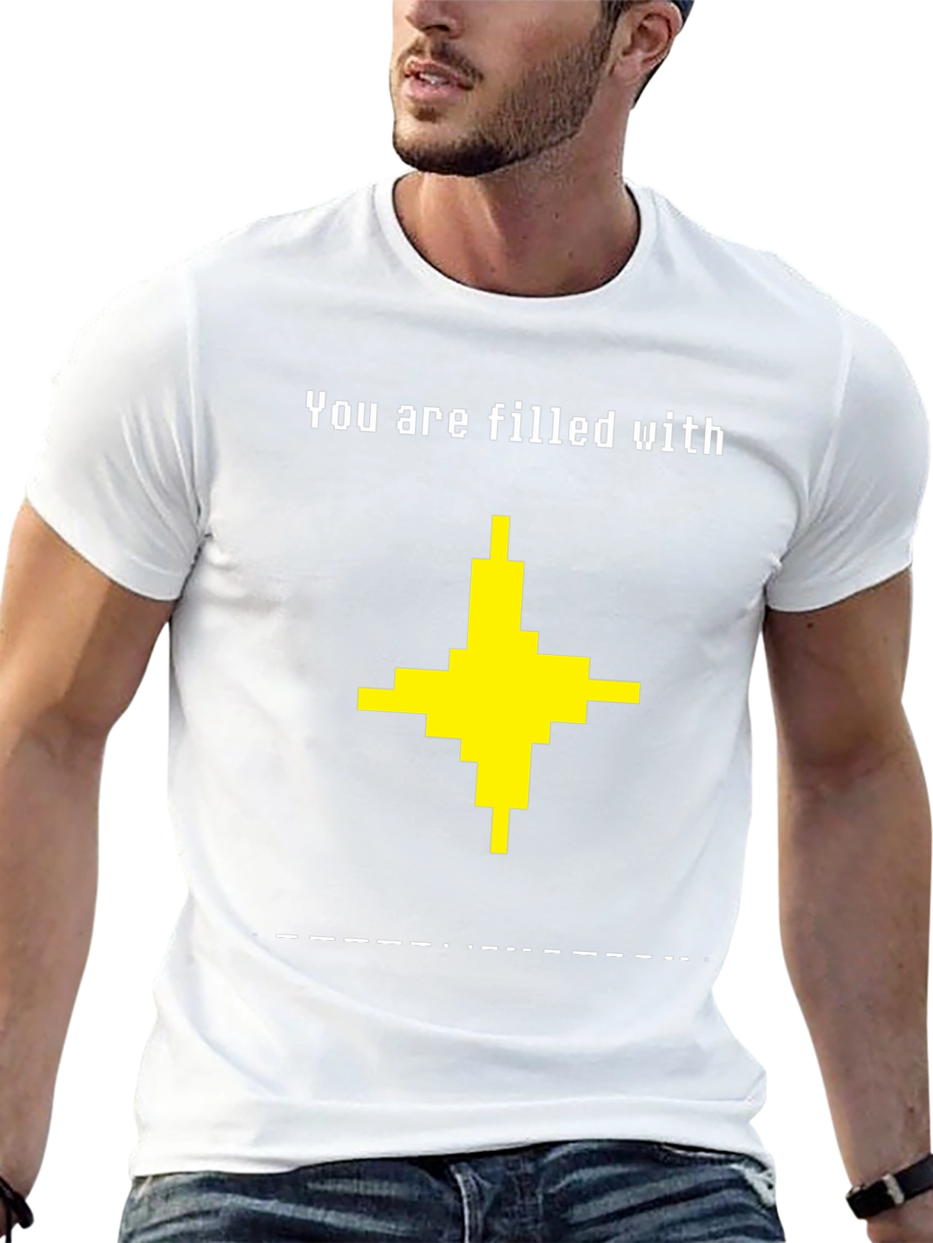 Pixel Art Graphic Tee - Filled with Determination