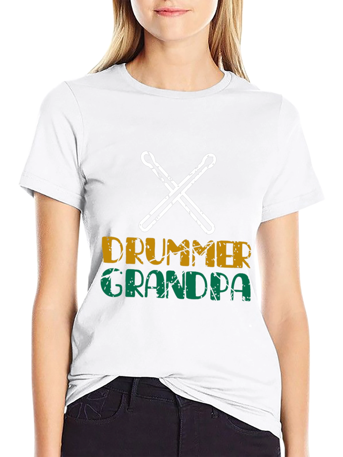 Drummer Grandpa Black T-Shirt