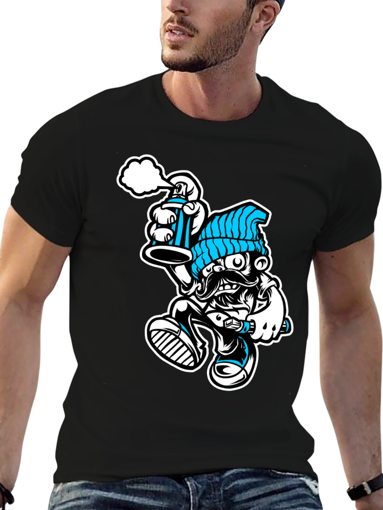 Cool Graphic T-Shirt: Graffiti Man