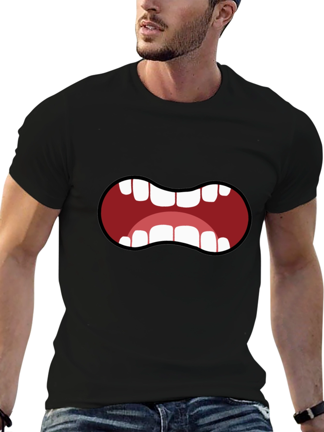 Cartoon Mouth T-Shirt - Funny Graphic Tee