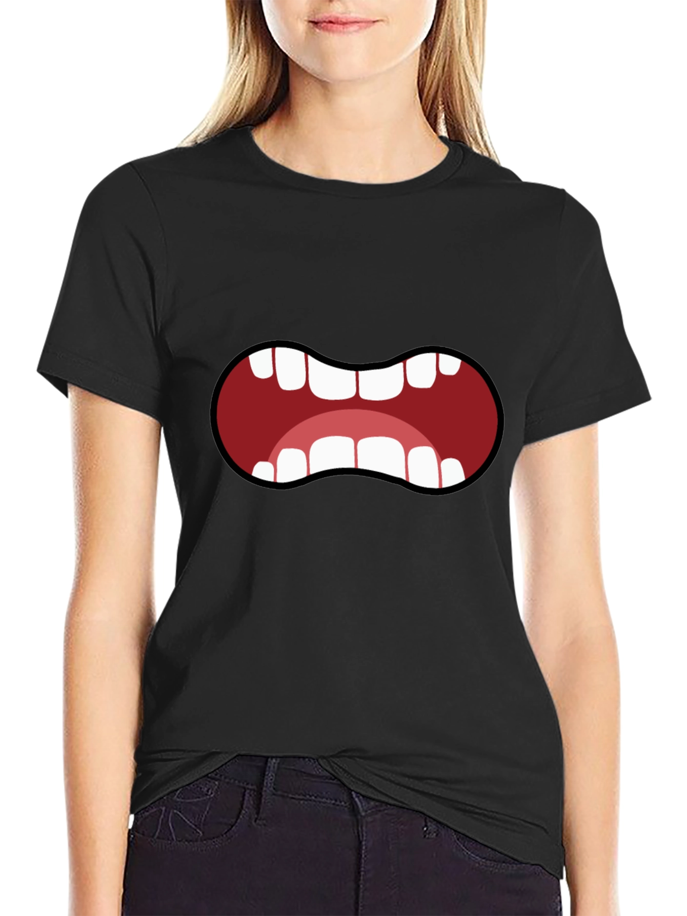 Cartoon Mouth T-Shirt - Funny Graphic Tee