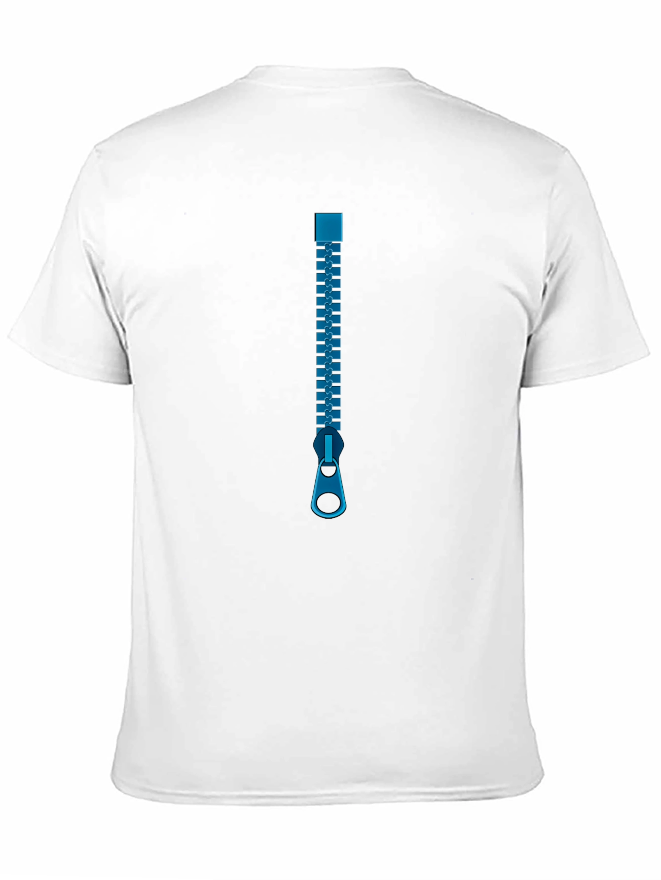 Zipper Graphic Black T-Shirt - Novelty Fashion Tee