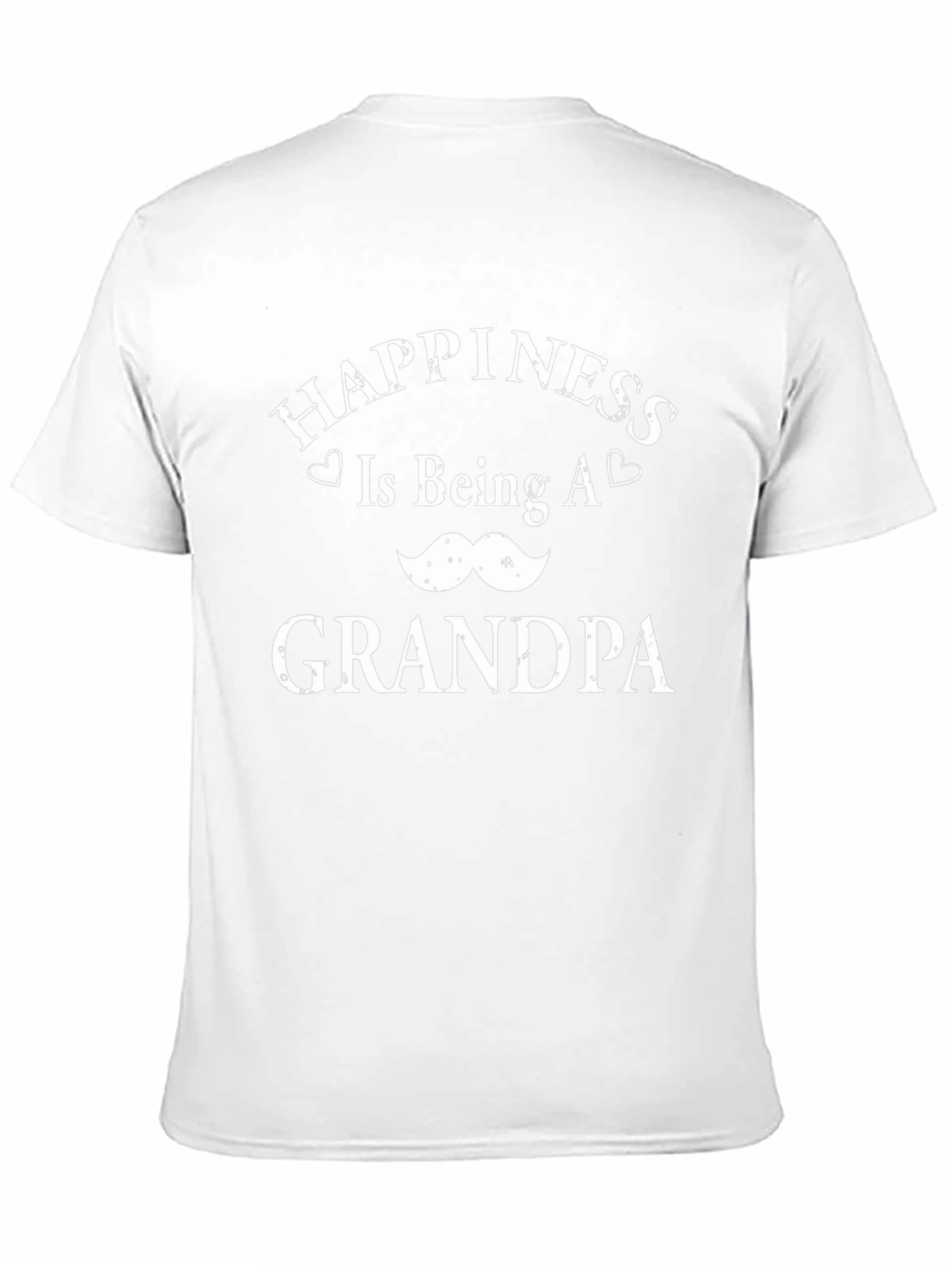Happiness Is Being A Grandpa Black T-Shirt