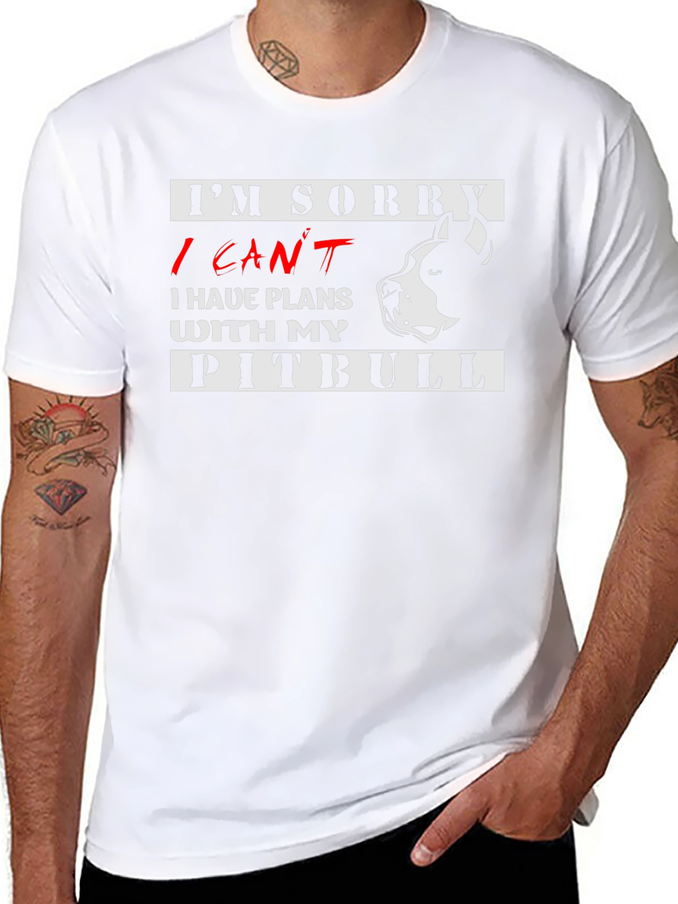 I Cant Pitbull T-Shirt - Dog Lover Tee
