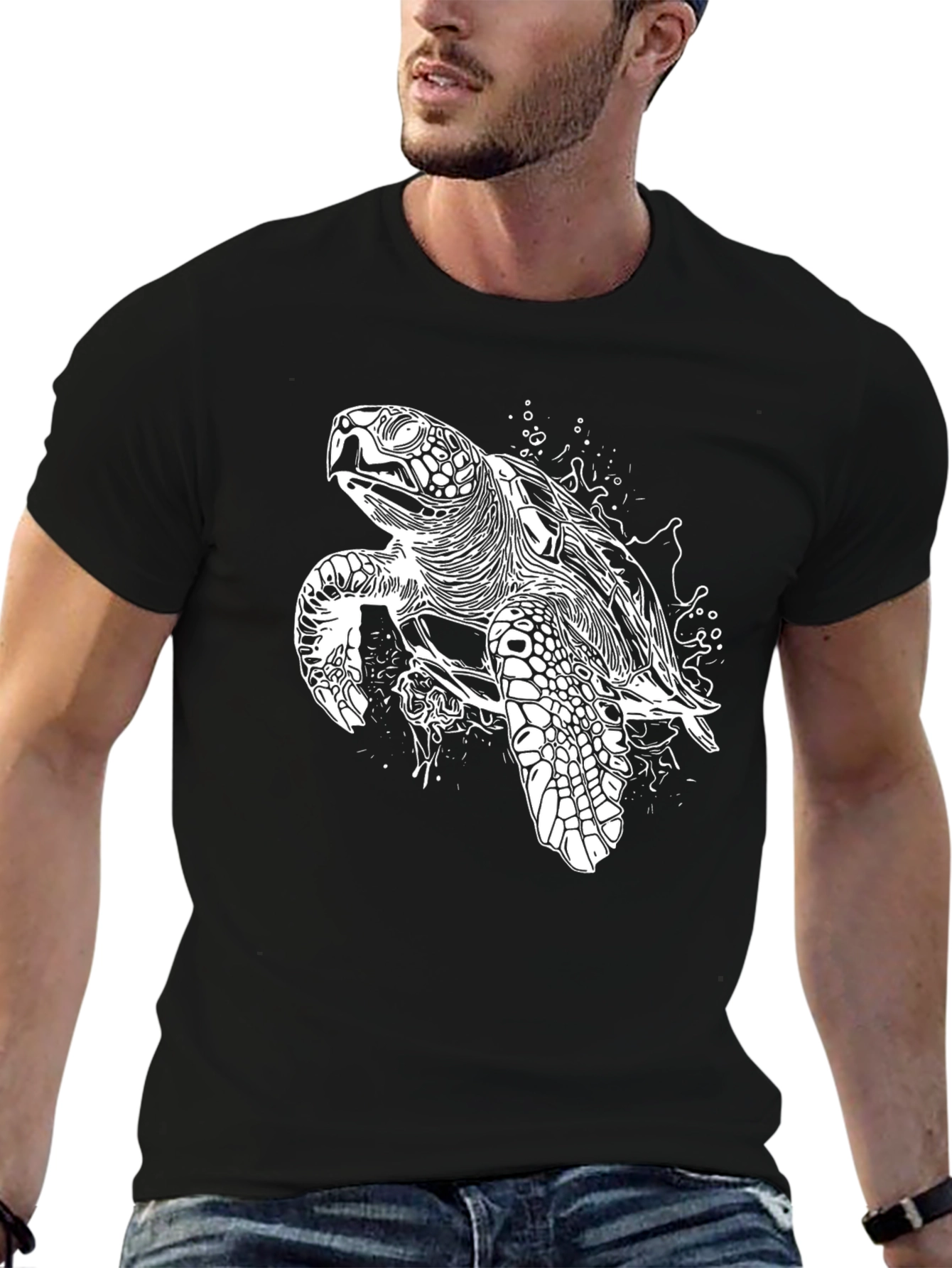 Sea Turtle Graphic Tee - Black Unisex T-Shirt