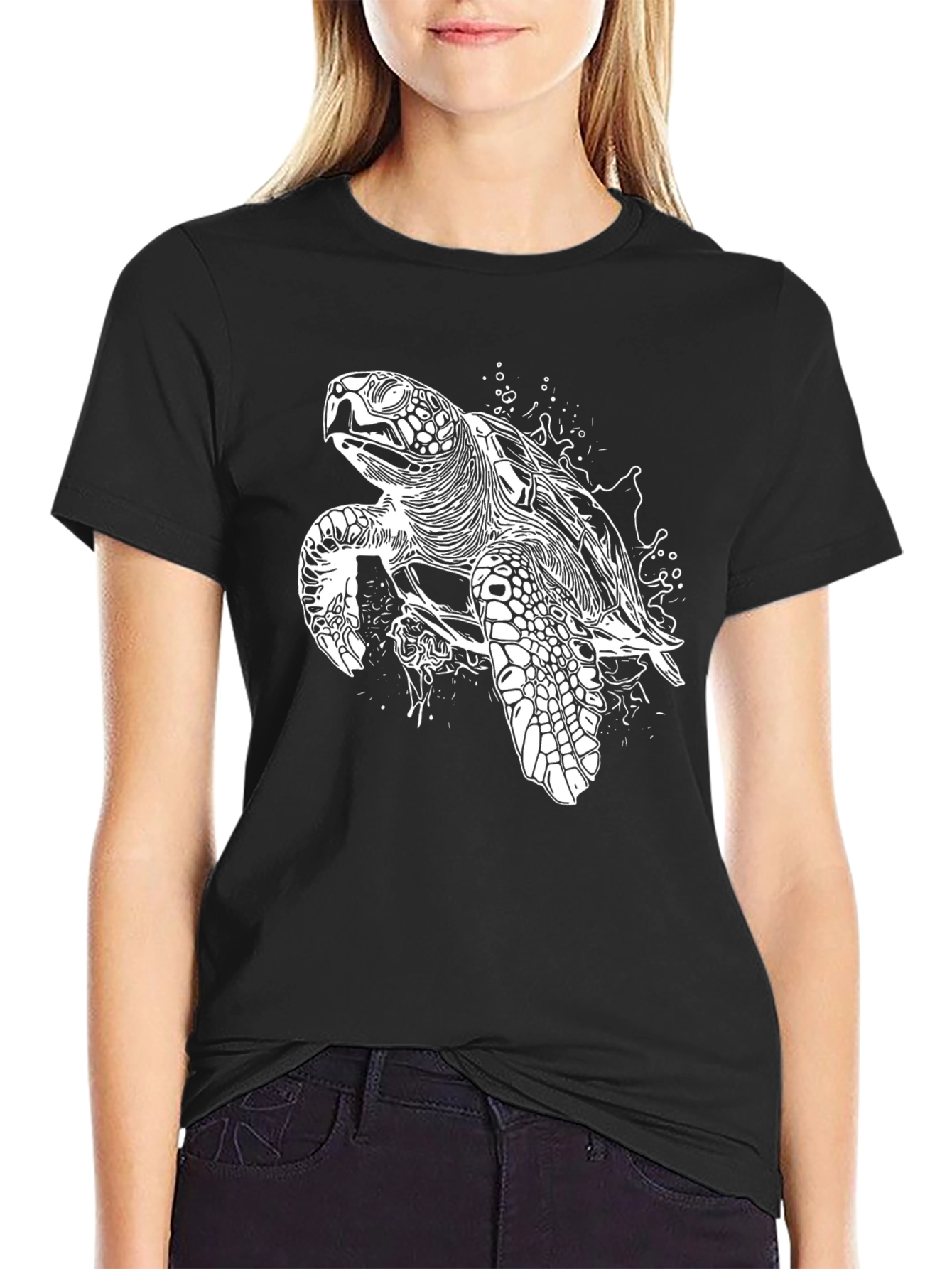 Sea Turtle Graphic Tee - Black Unisex T-Shirt