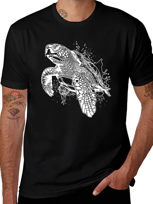 Sea Turtle Graphic Tee - Black Unisex T-Shirt