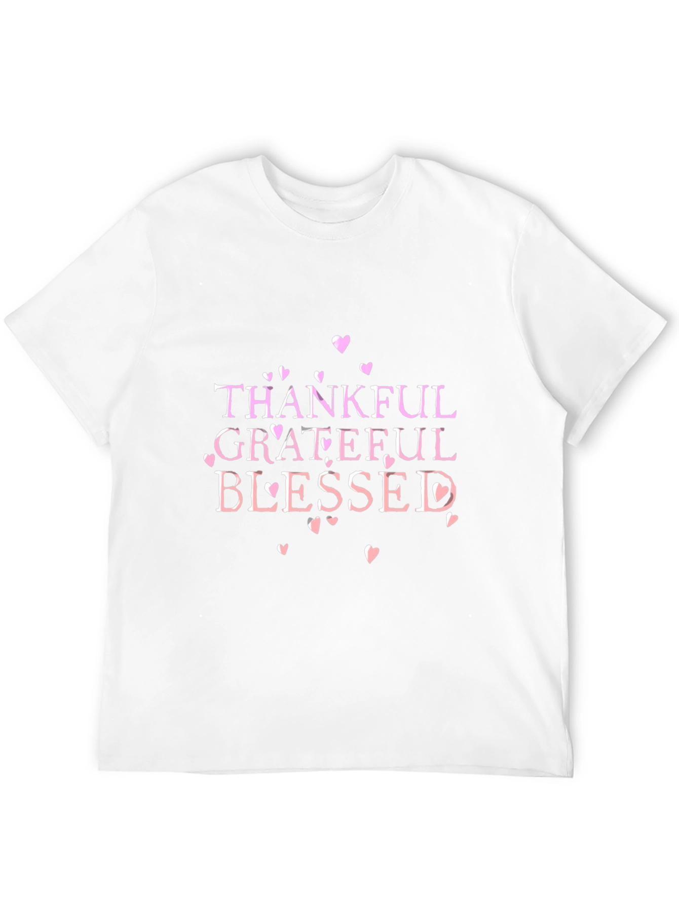 Thankful Grateful Blessed Black T-Shirt
