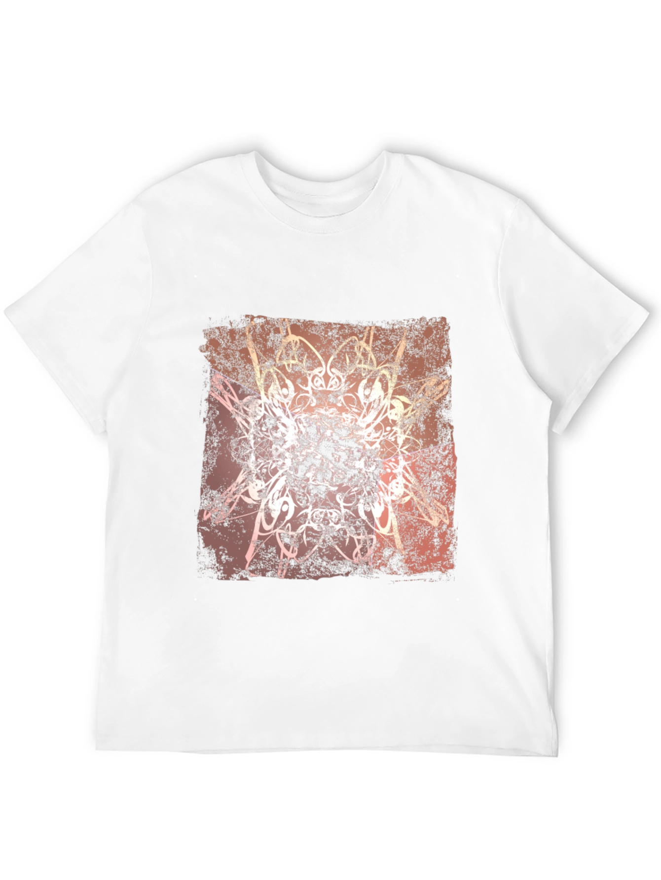 Abstract Graphic Tee - Black Cotton Blend