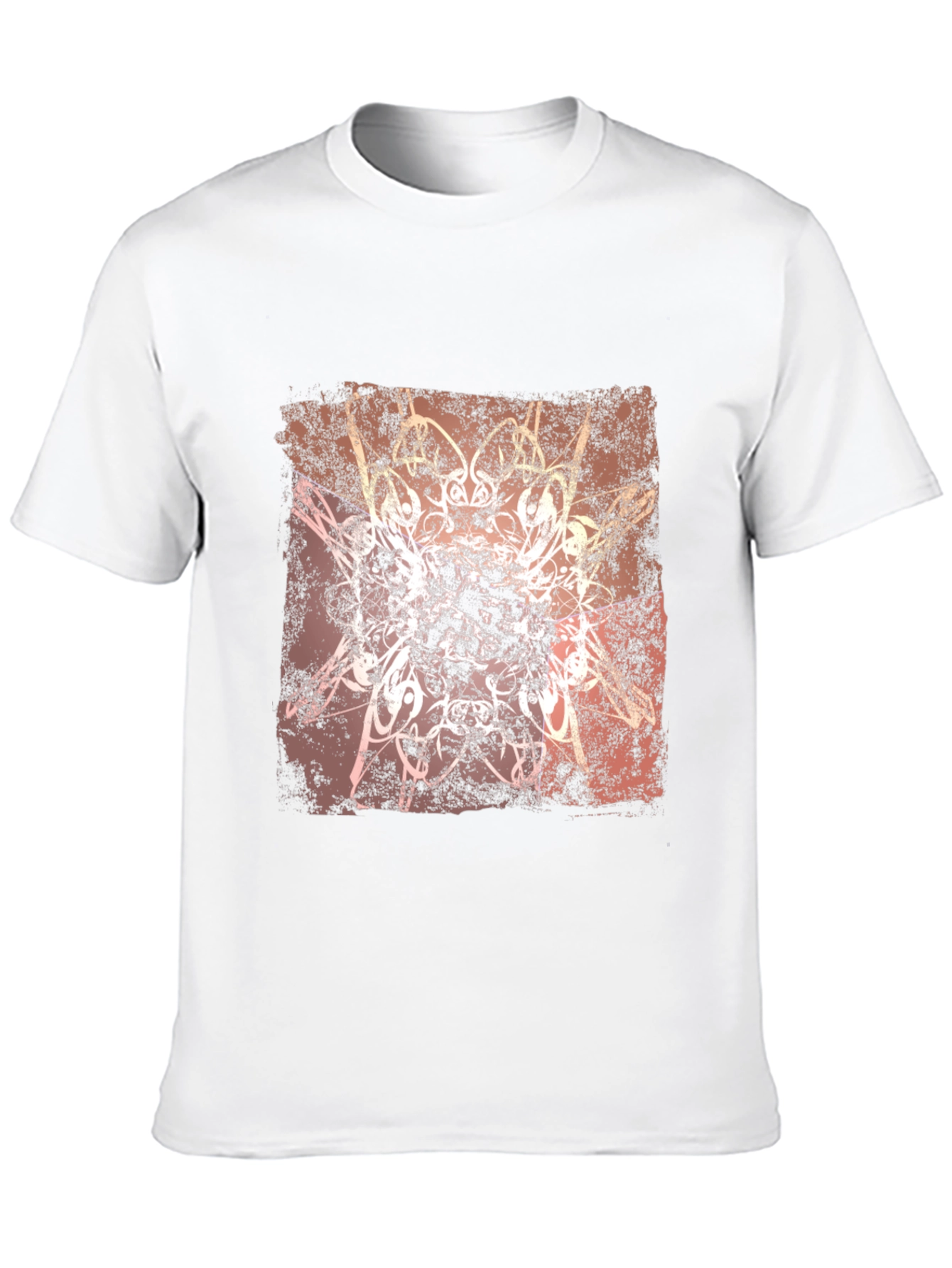 Abstract Graphic Tee - Black Cotton Blend