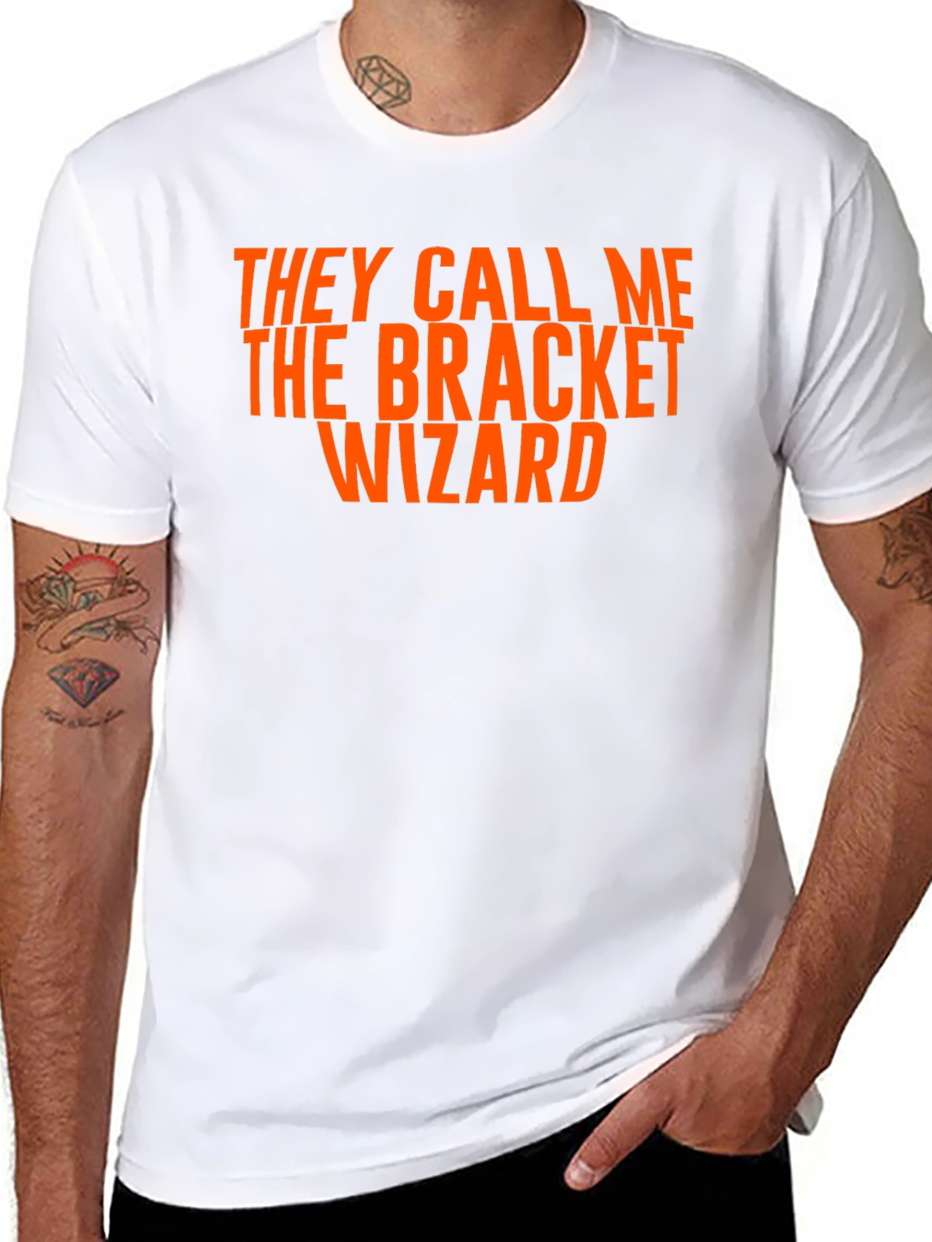 Bracket Wizard T-Shirt - Novelty Graphic Tee