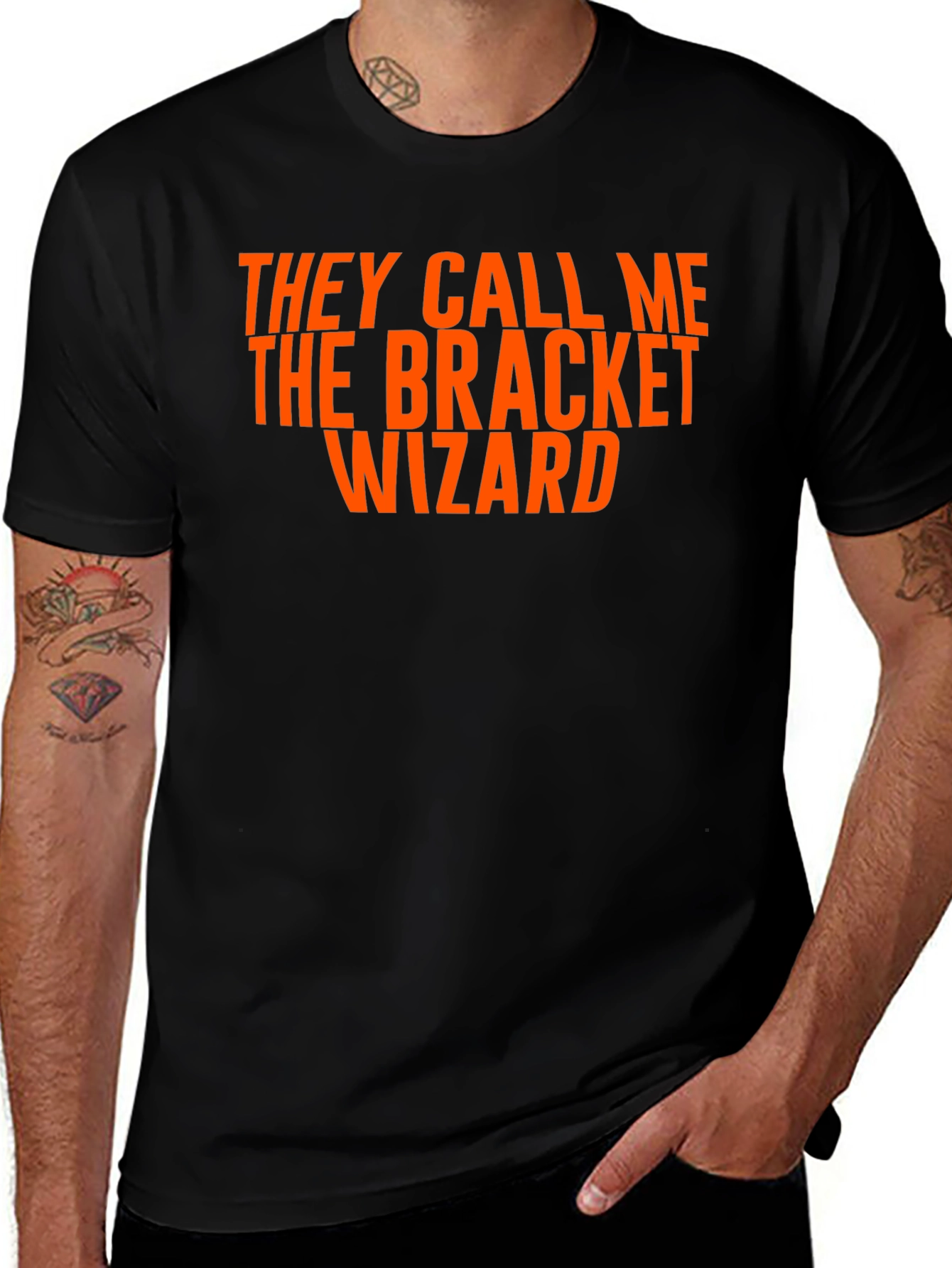 Bracket Wizard T-Shirt - Novelty Graphic Tee