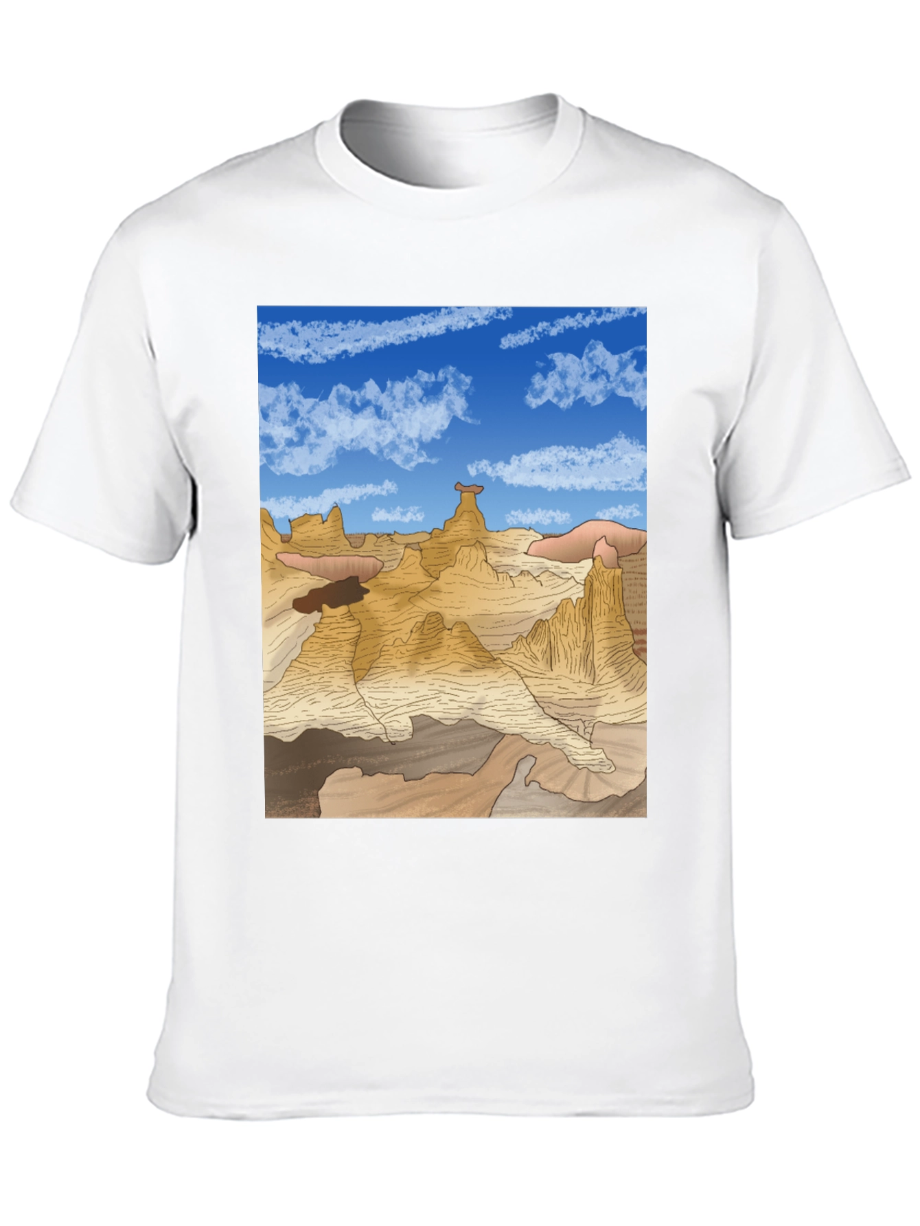 Desert Landscape Graphic Tee - Black