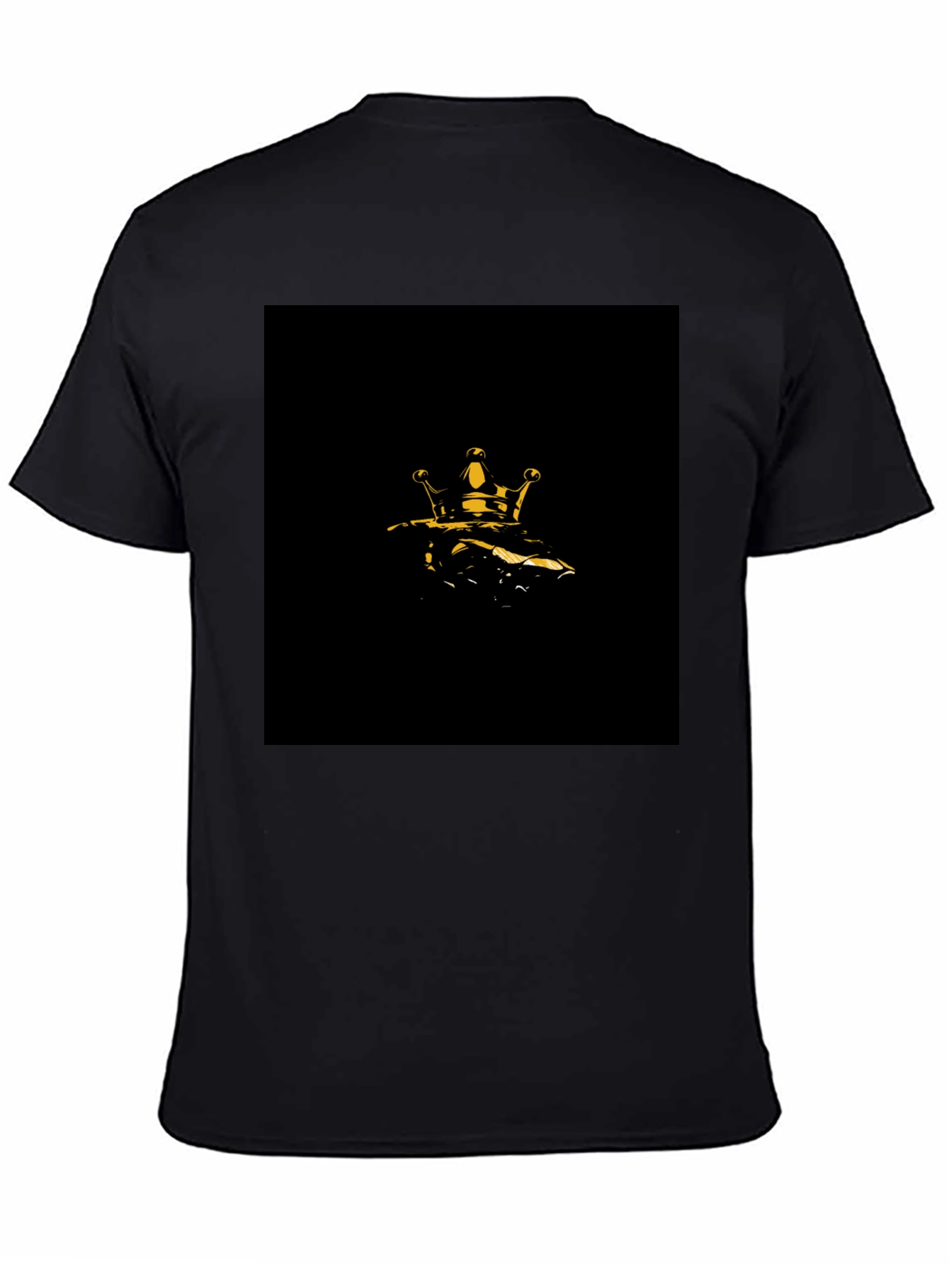 Golden Crown Graphic Black T-Shirt