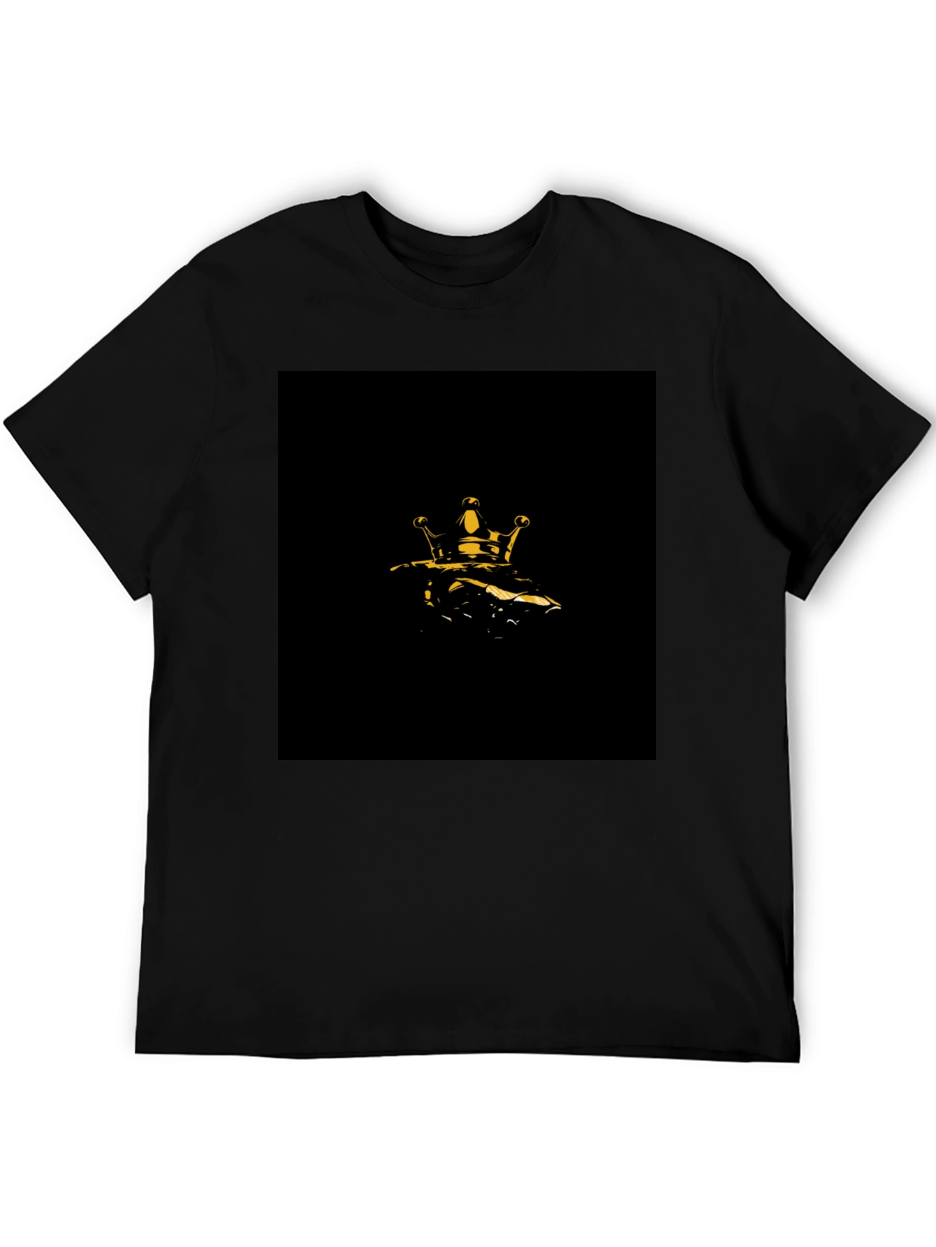 Golden Crown Graphic Black T-Shirt