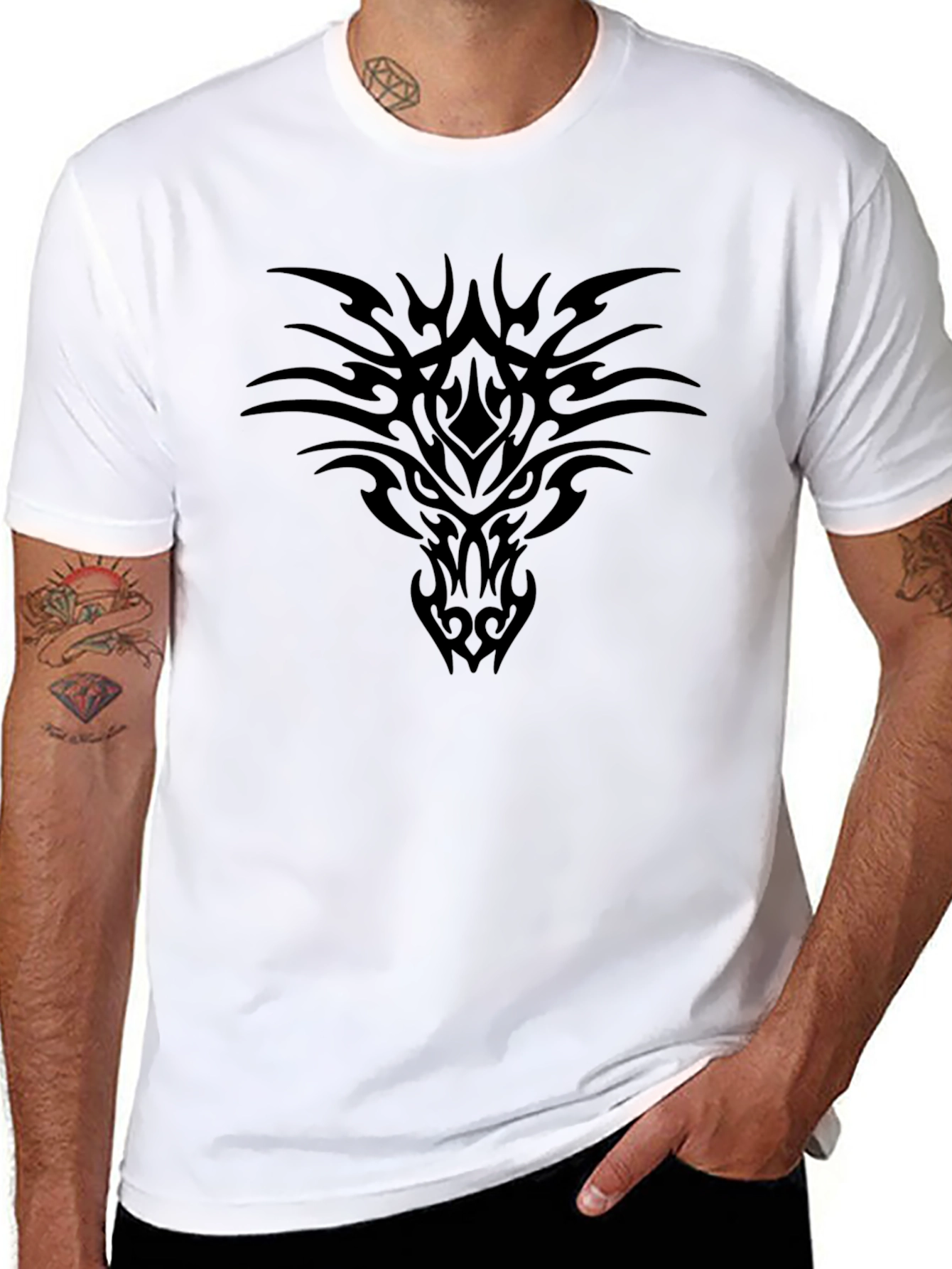 Black Dragon Tribal Graphic Tee