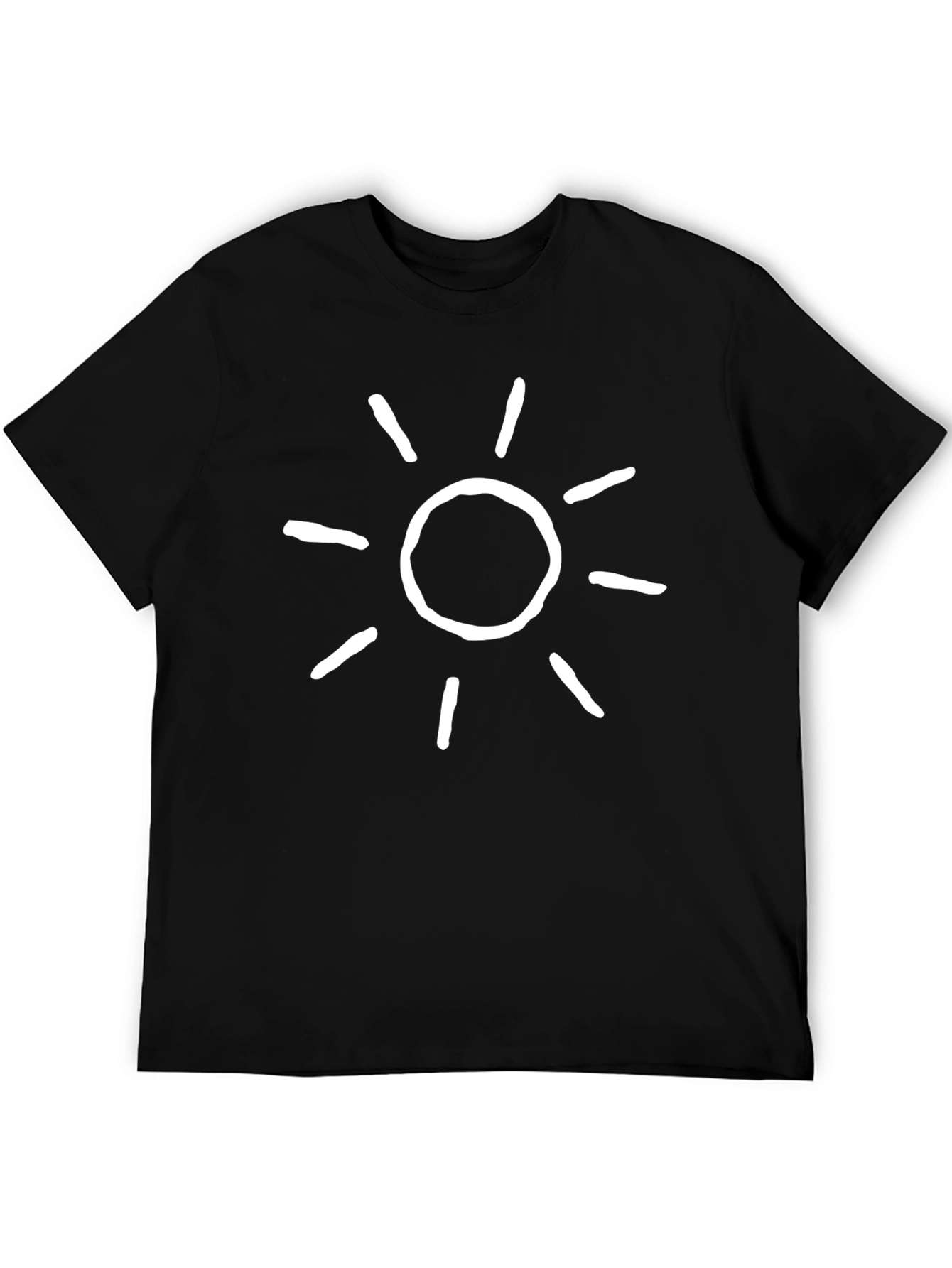 Minimalist Sun Graphic Black T-Shirt