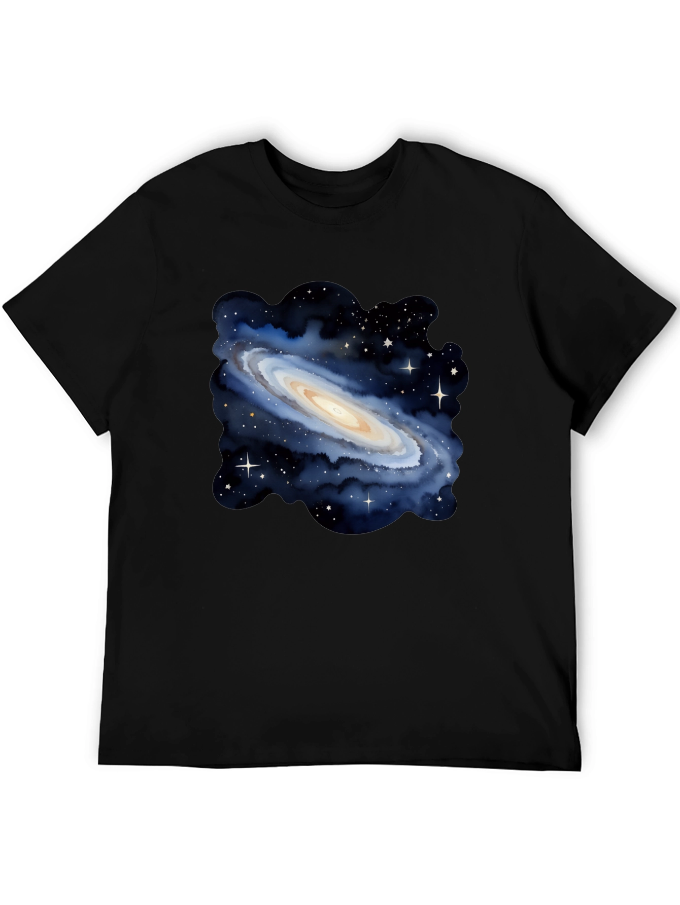 Galaxy Print Black T-Shirt