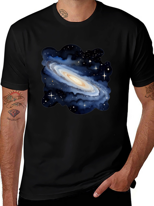 Galaxy Print Black T-Shirt