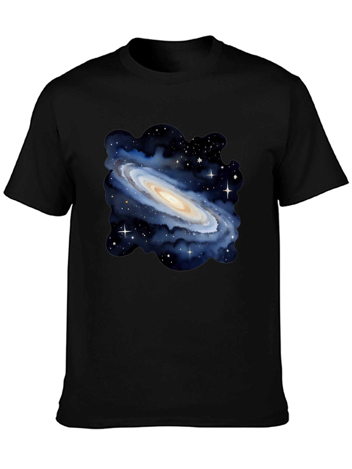 Galaxy Print Black T-Shirt
