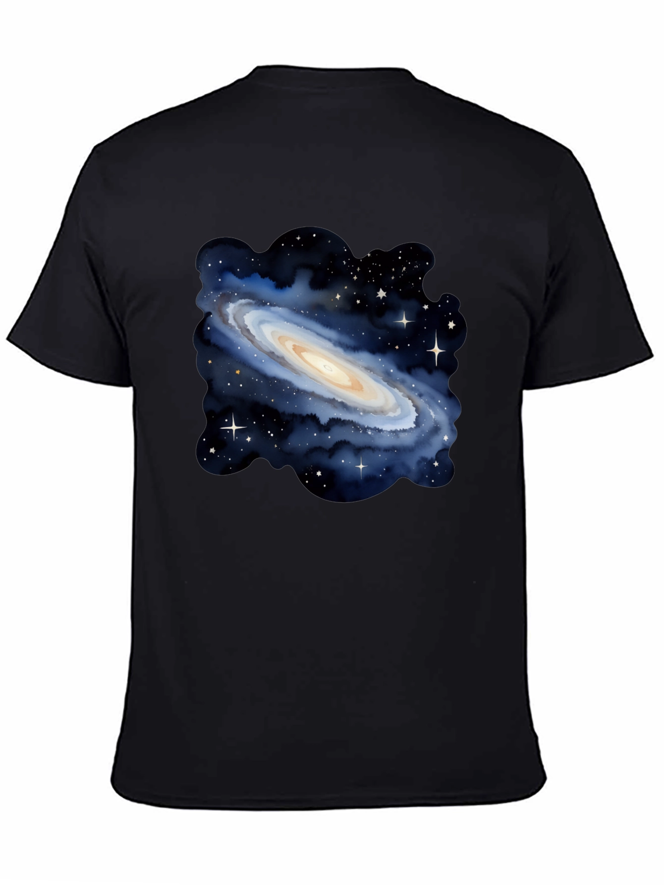 Galaxy Print Black T-Shirt