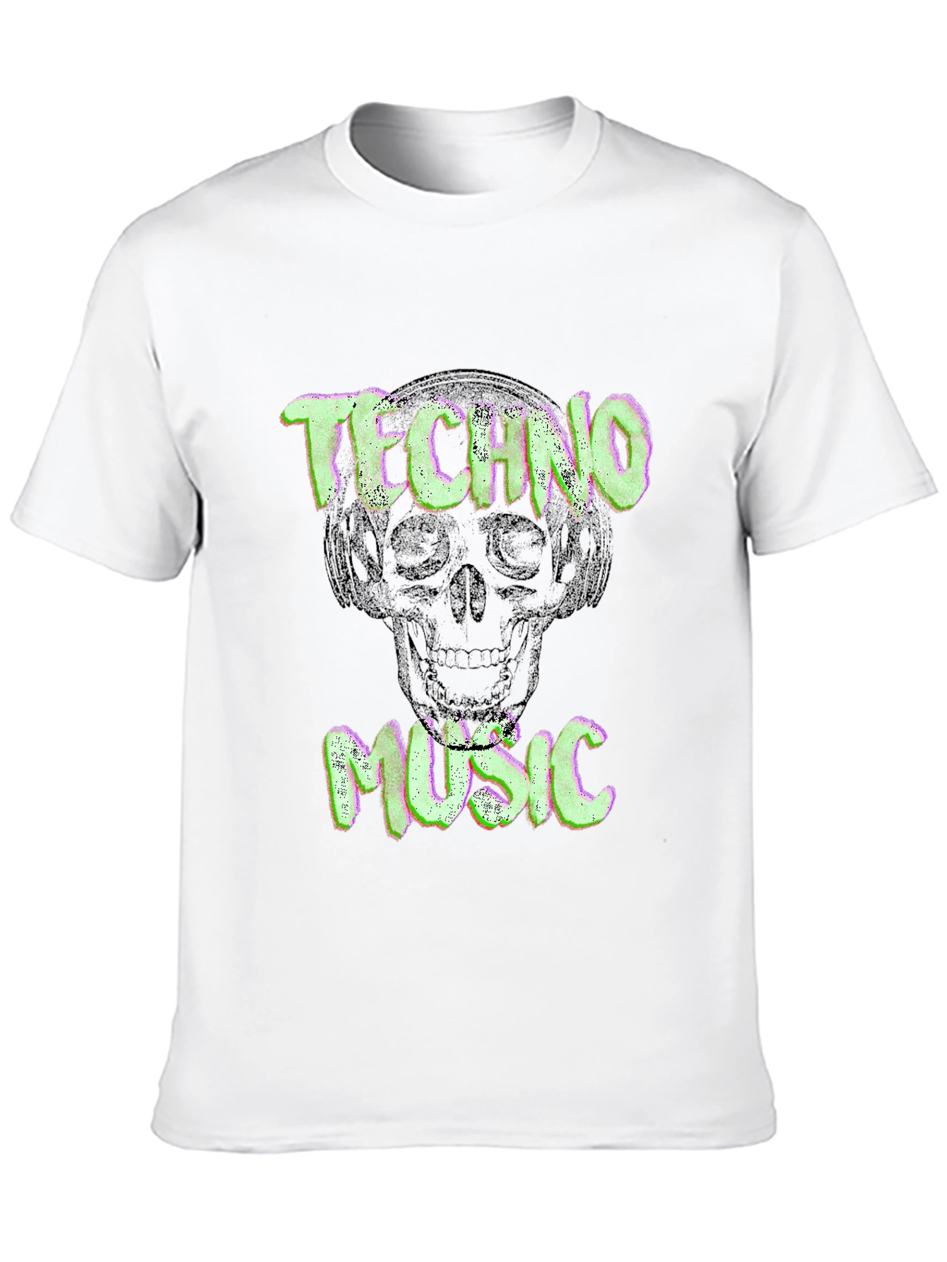 Techno Music Skull Graphic T-Shirt