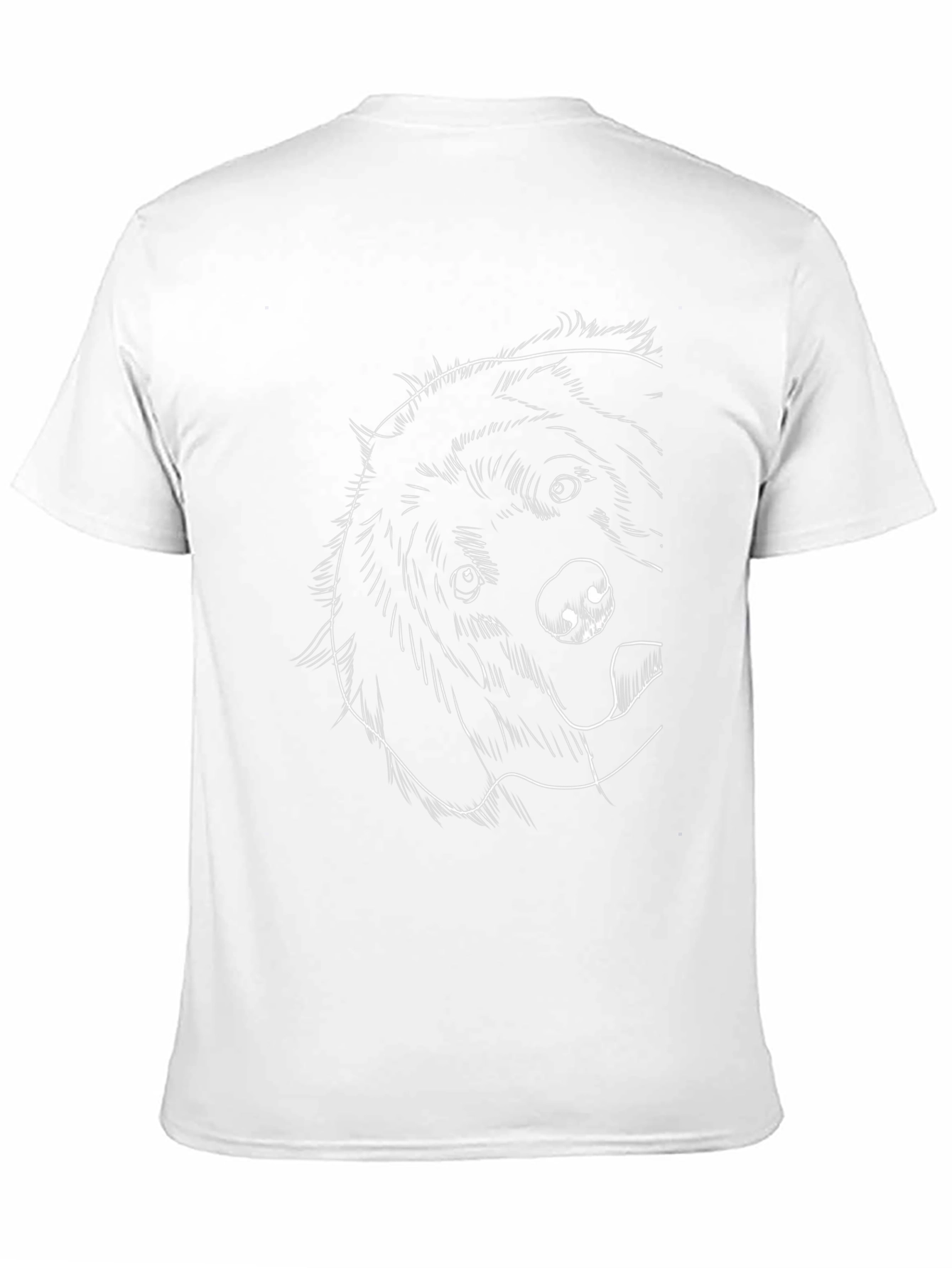 Dog Sketch Black T-Shirt - Cool Animal Tee