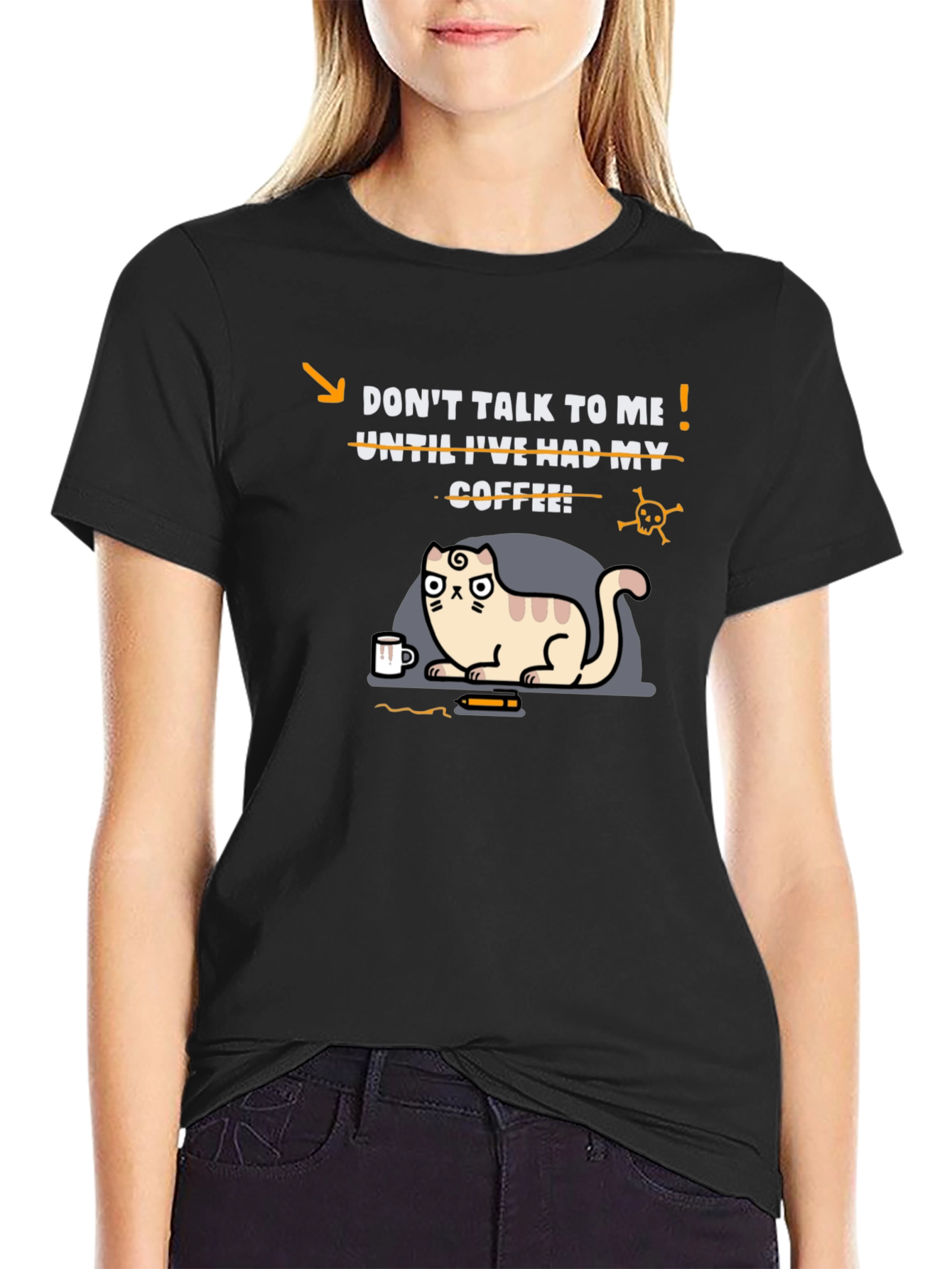Dont Talk To Me Coffee Cat T-Shirt