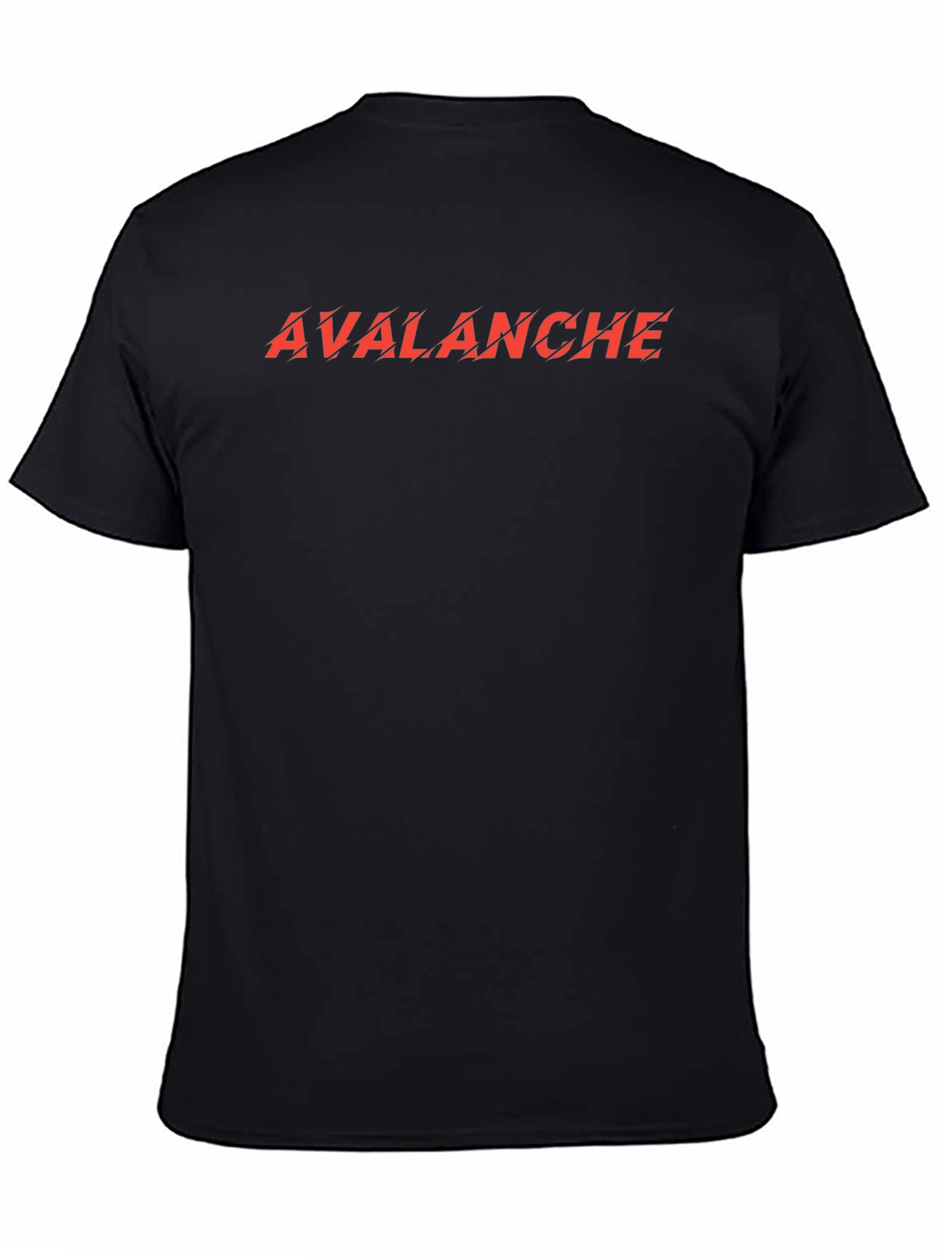 Avalanche Graphic Tee - Bold Red Print on Black