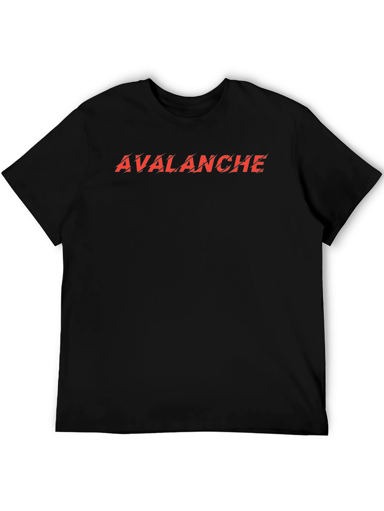 Avalanche Graphic Tee - Bold Red Print on Black