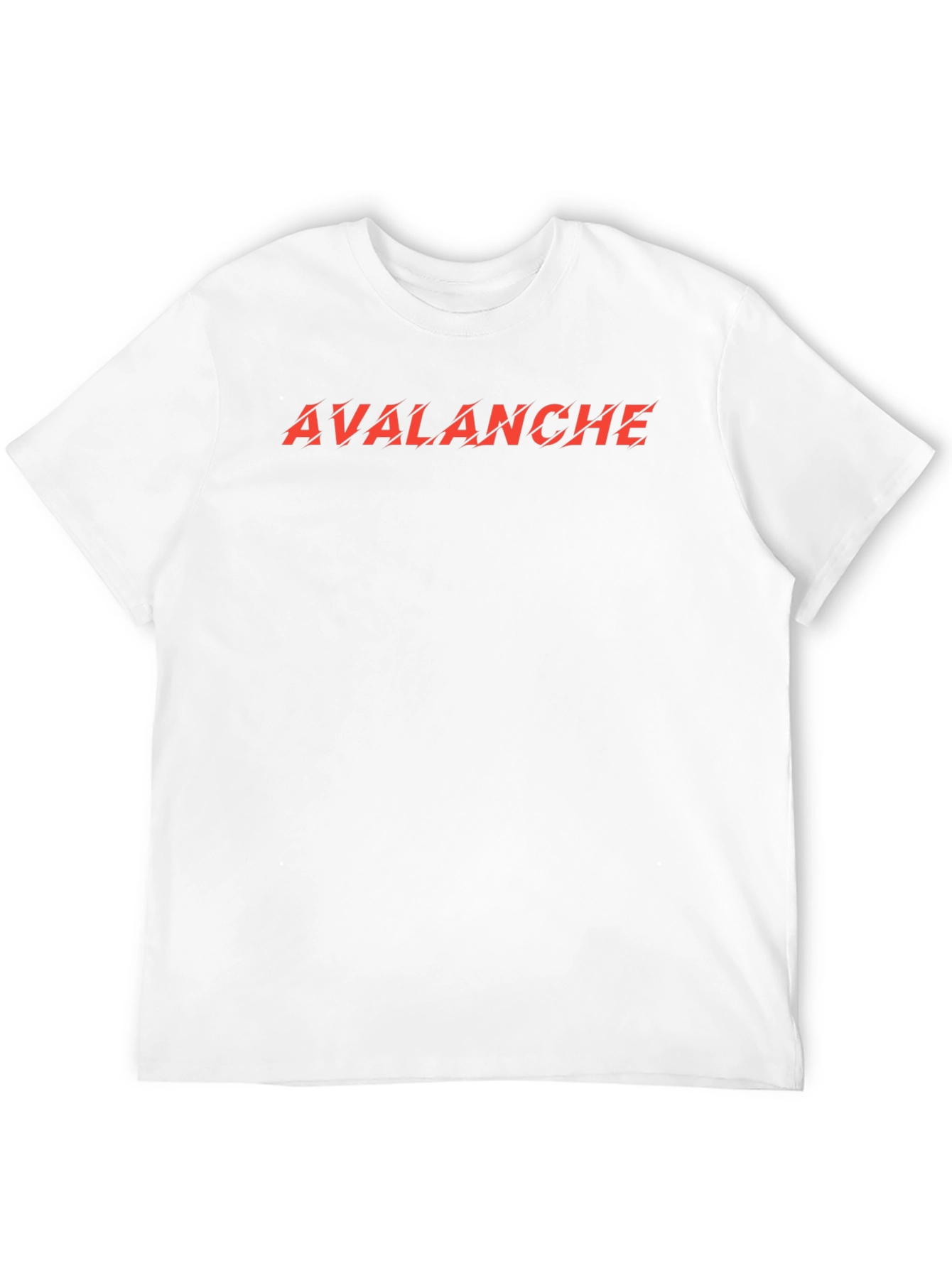 Avalanche Graphic Tee - Bold Red Print on Black