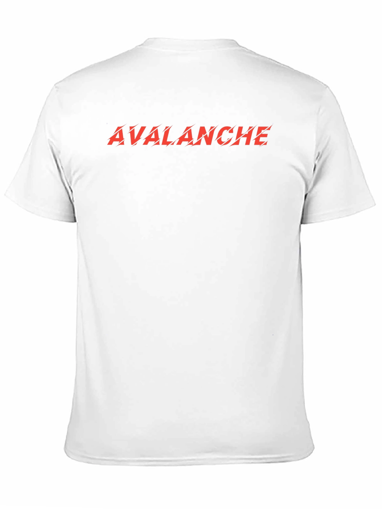 Avalanche Graphic Tee - Bold Red Print on Black