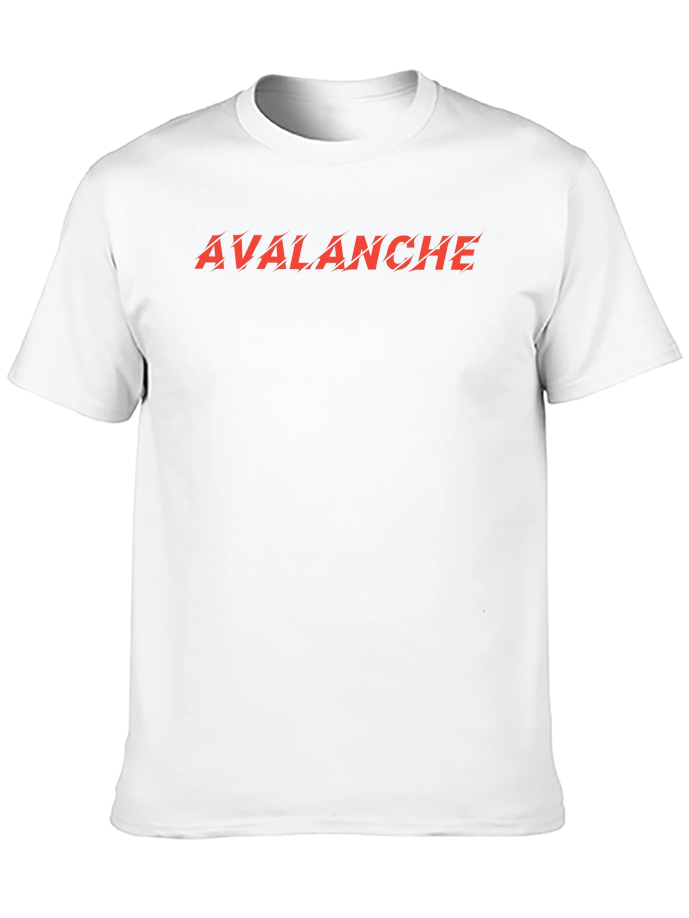 Avalanche Graphic Tee - Bold Red Print on Black