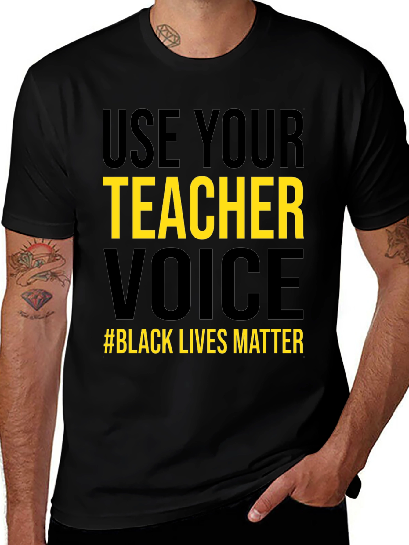 Use Your Teacher Voice Black Lives Matter T-Shirt