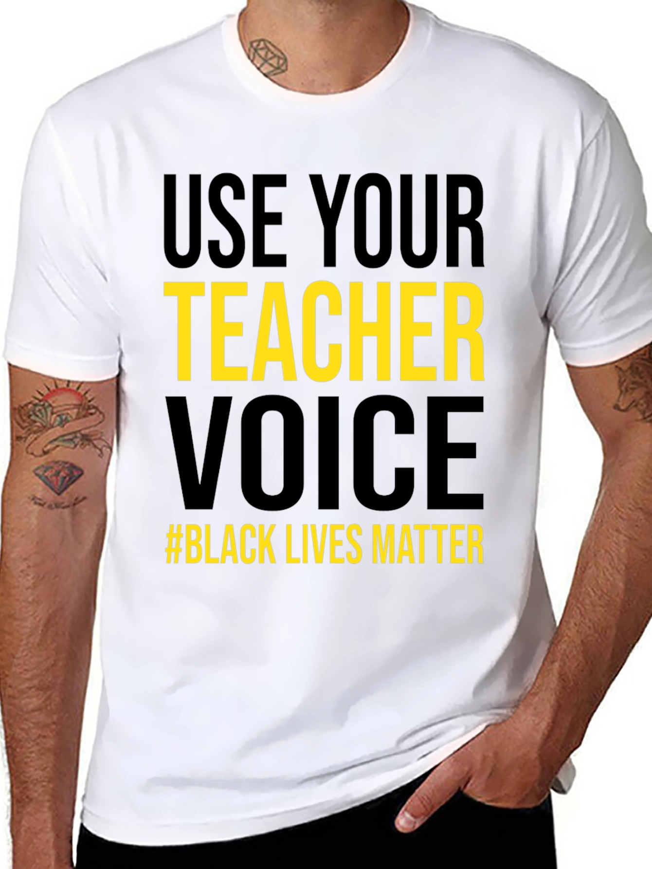 Use Your Teacher Voice Black Lives Matter T-Shirt