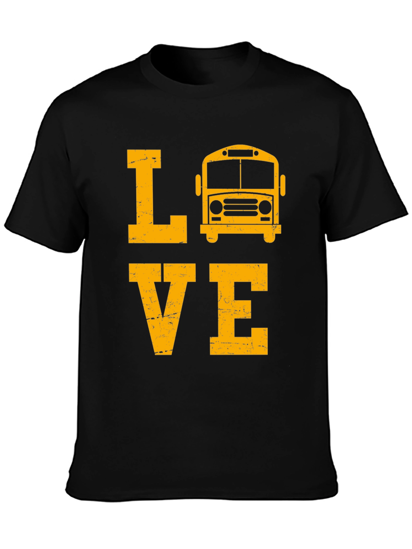 Love School Bus Black T-Shirt