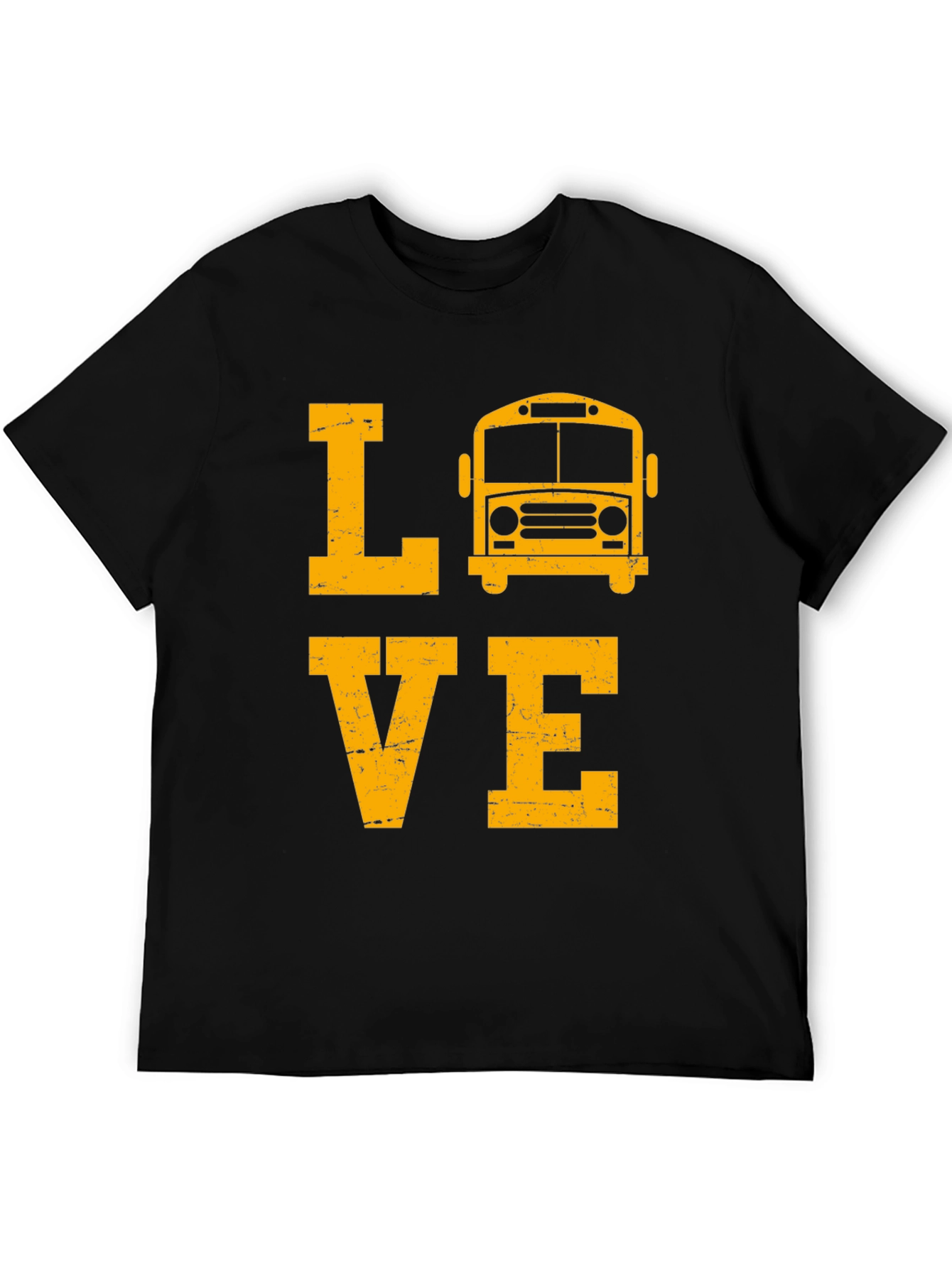 Love School Bus Black T-Shirt