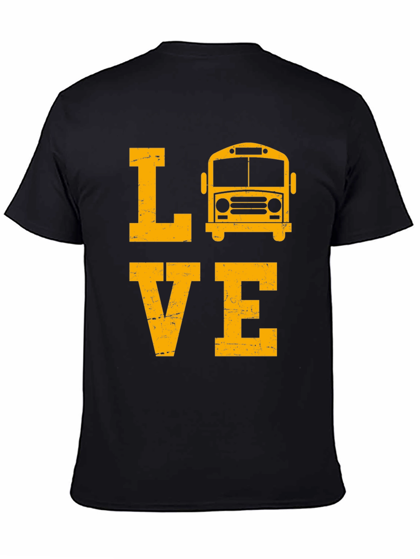 Love School Bus Black T-Shirt