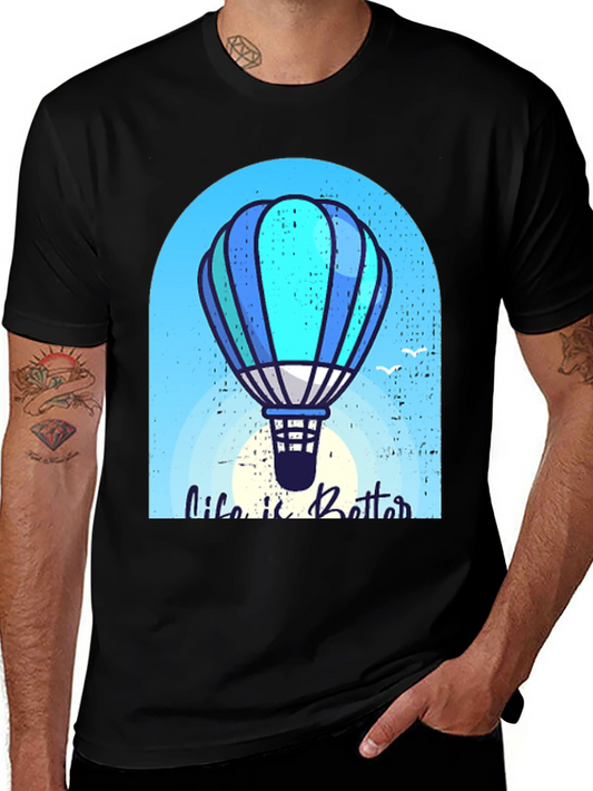 Life is Better Hot Air Balloon Graphic Tee