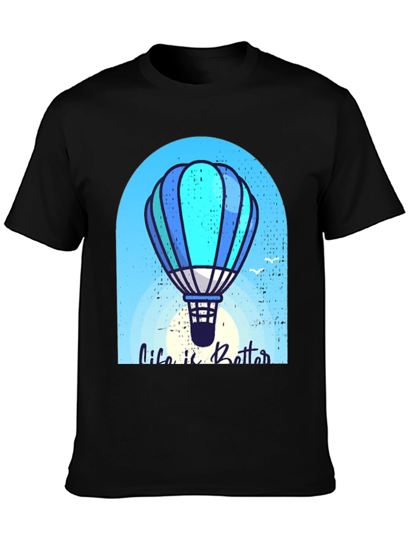 Life is Better Hot Air Balloon Graphic Tee