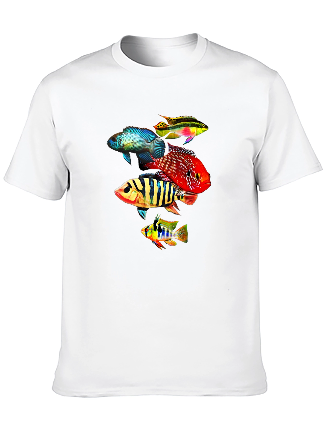 Colorful Fish Graphic T-Shirt