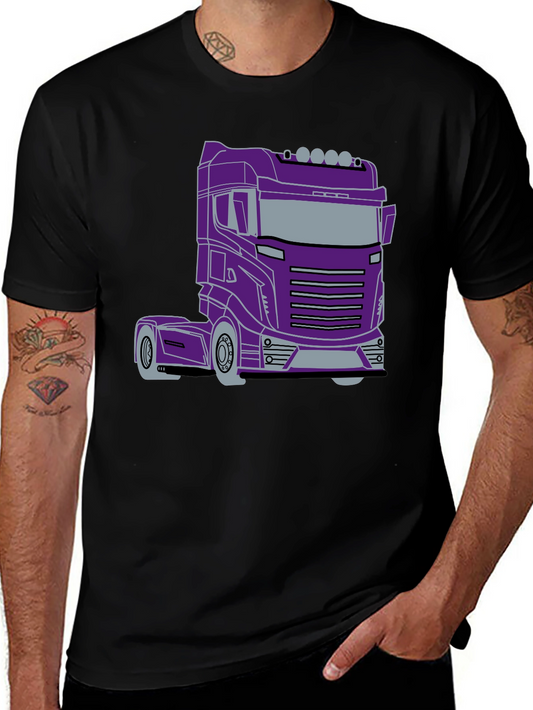 Truck Graphic Tee - Sleek Purple Rig