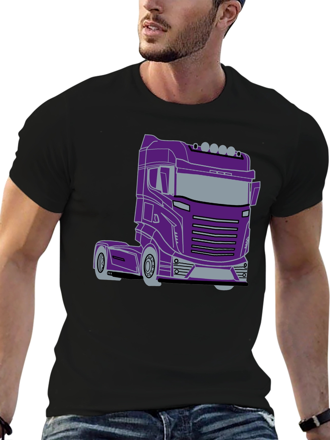 Truck Graphic Tee - Sleek Purple Rig
