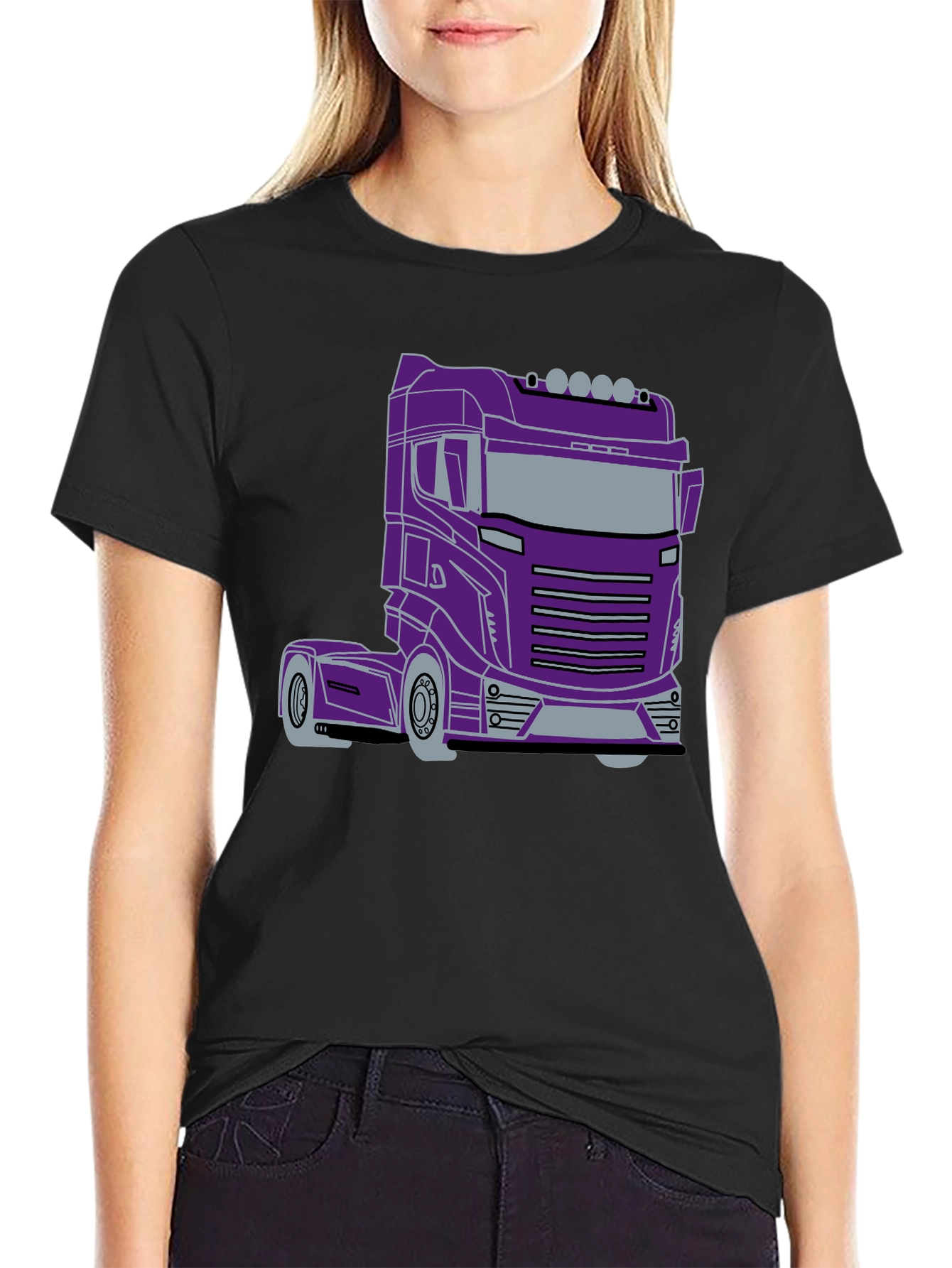 Truck Graphic Tee - Sleek Purple Rig