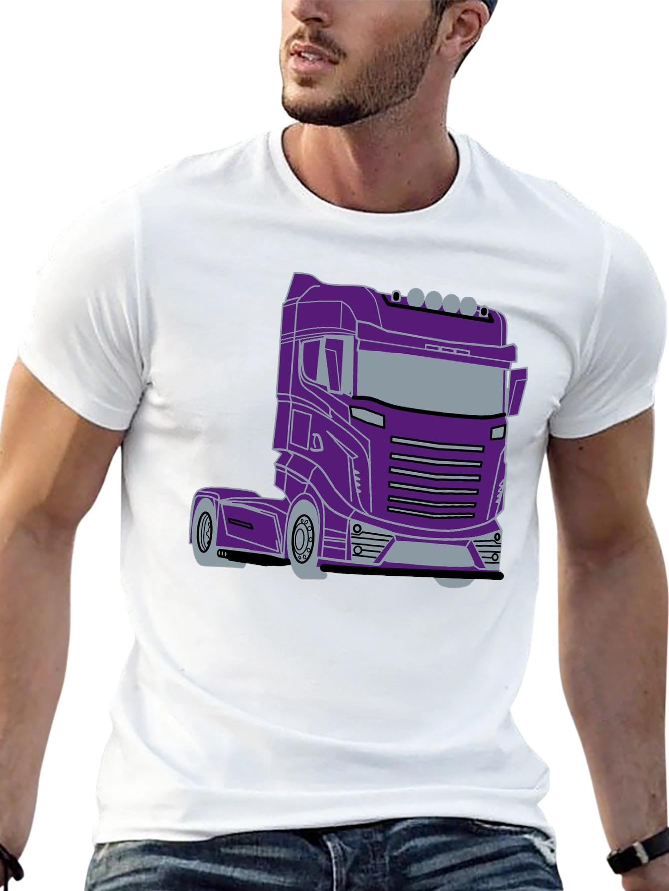 Truck Graphic Tee - Sleek Purple Rig