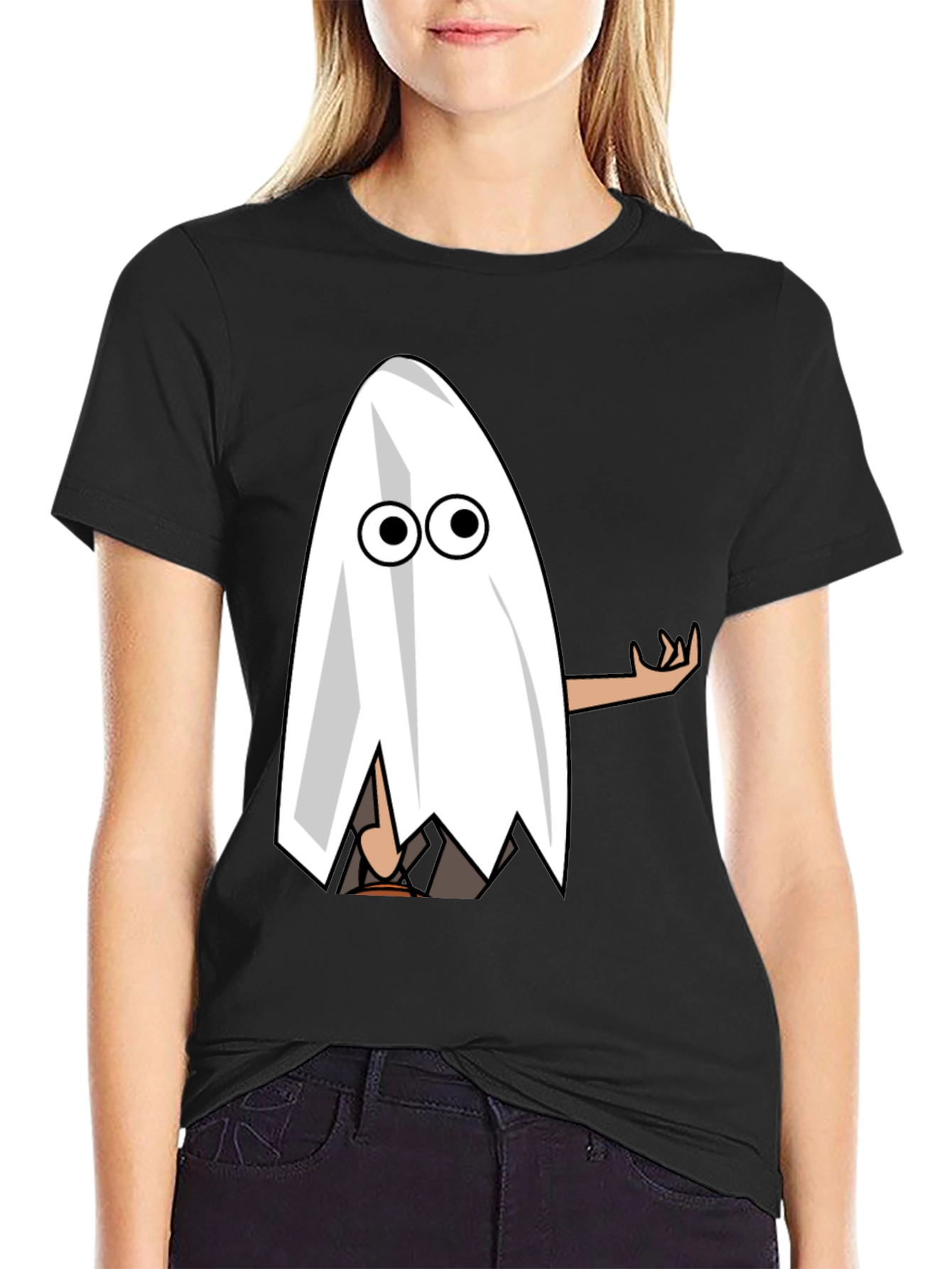 Spooky Ghost Graphic T-Shirt