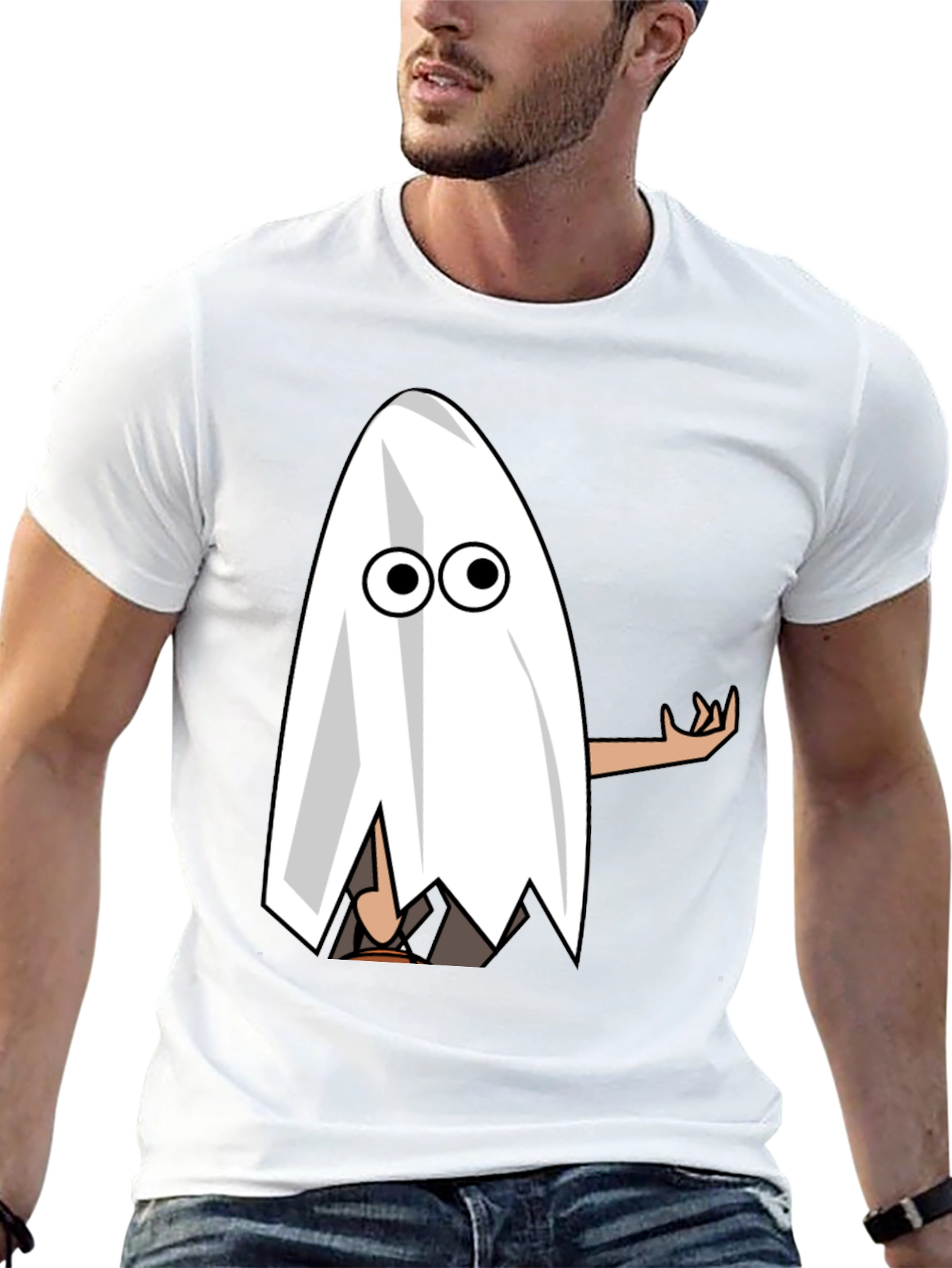 Spooky Ghost Graphic T-Shirt