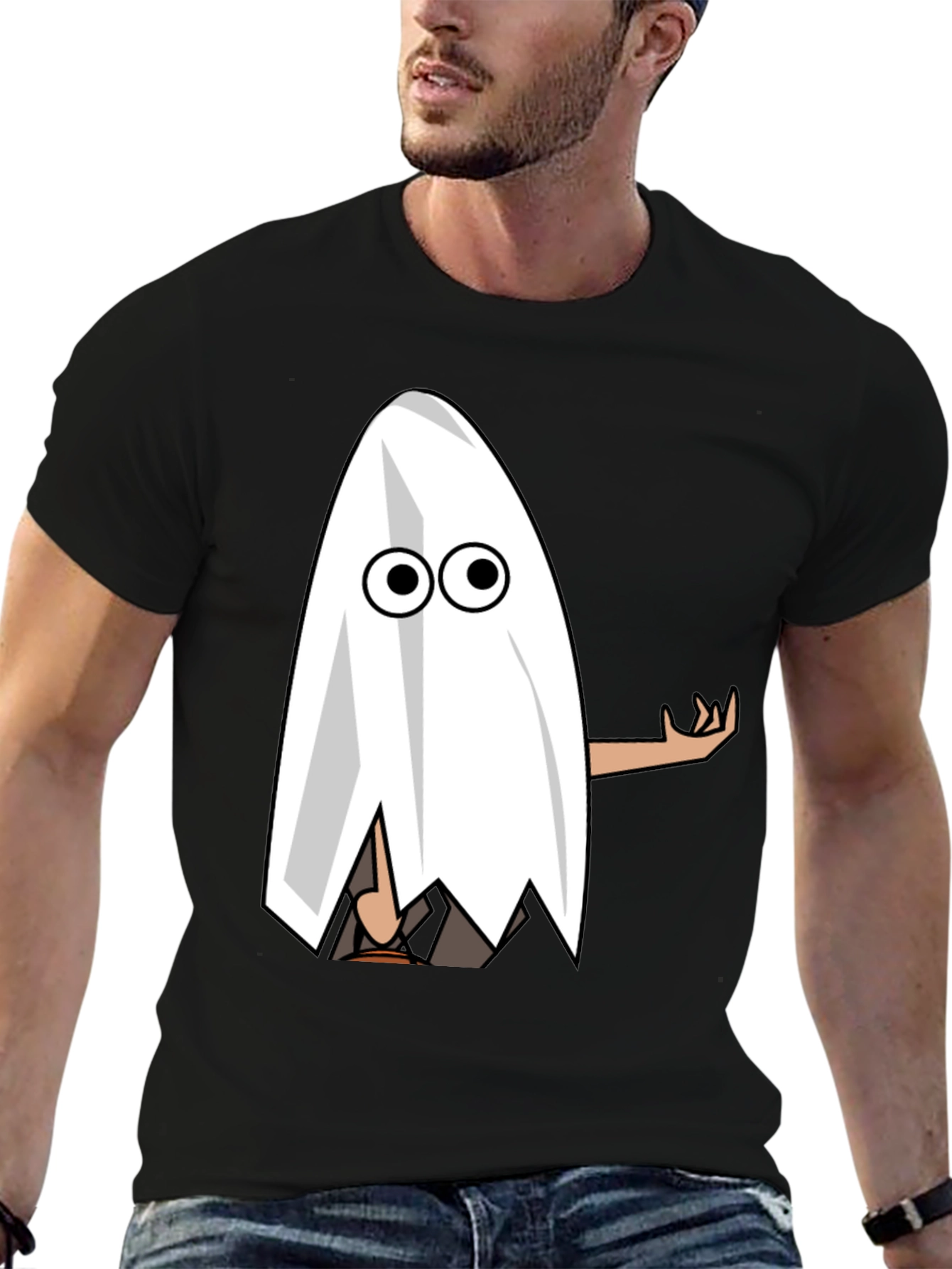 Spooky Ghost Graphic T-Shirt
