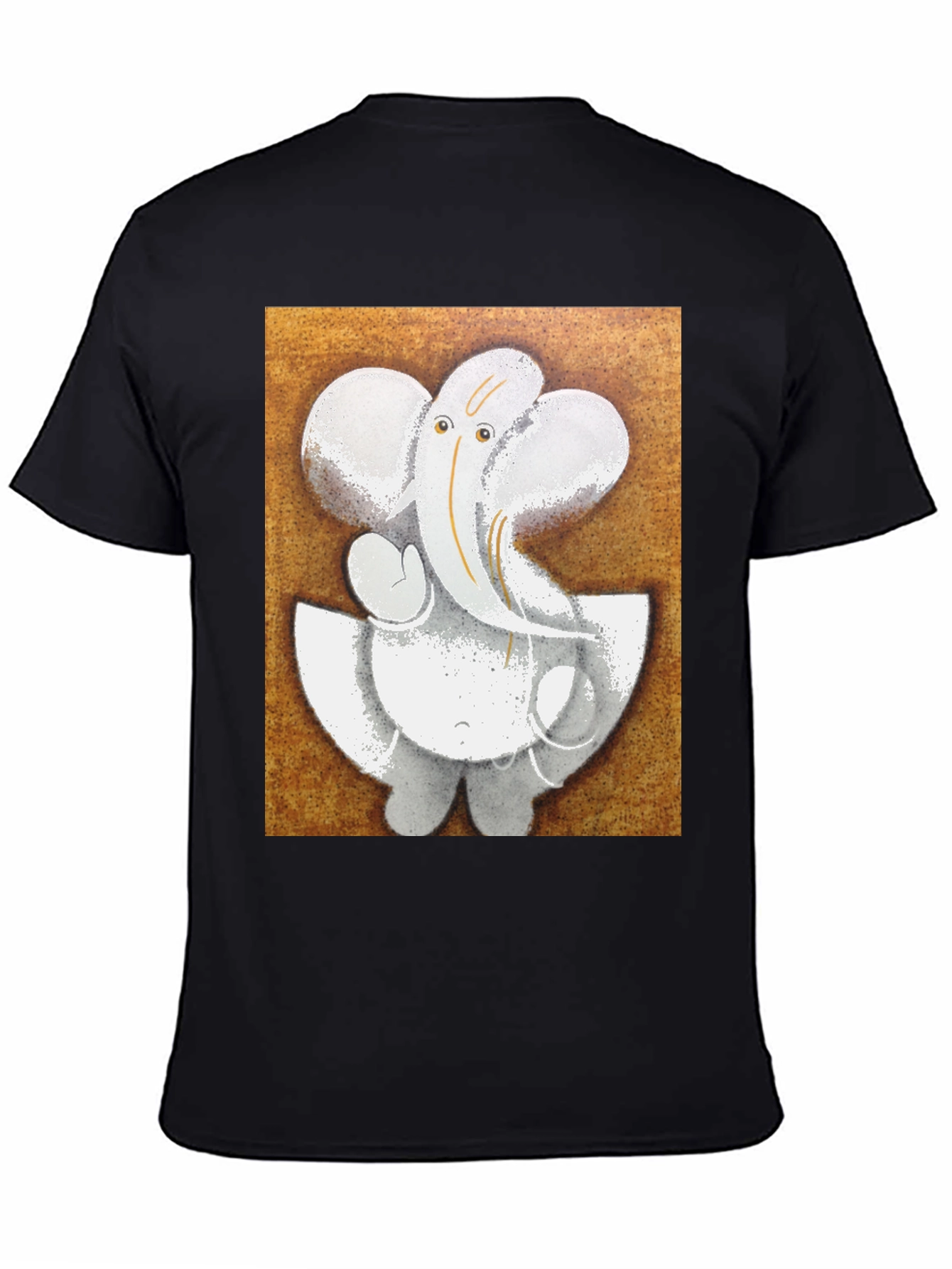 Ganesha Graphic T-Shirt - Black Cotton Blend