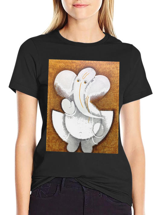 Ganesha Graphic T-Shirt - Black Cotton Blend